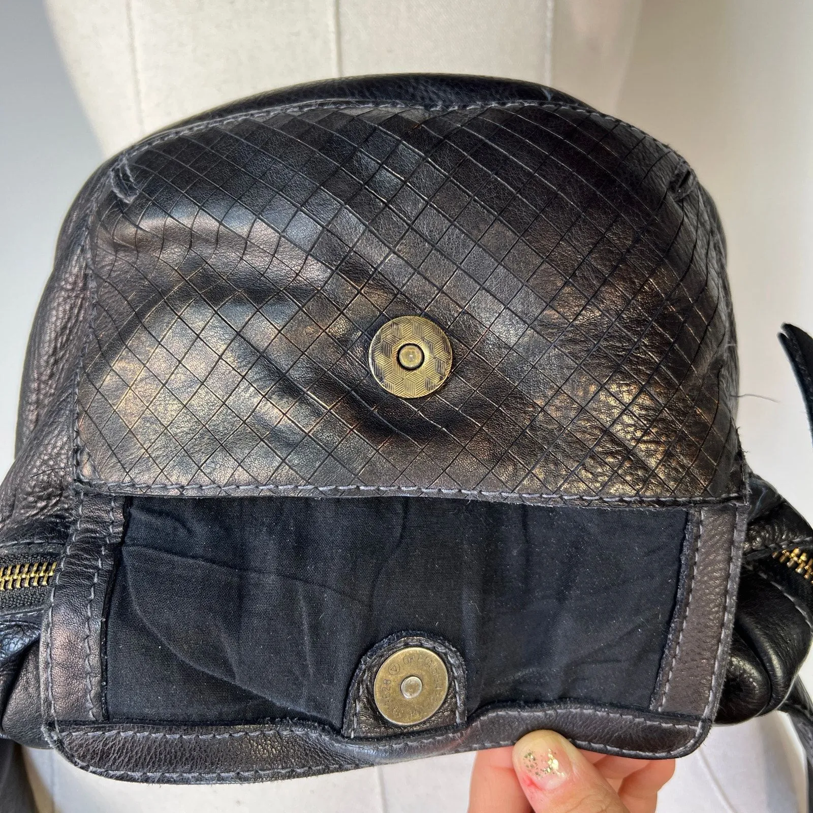 Free People Corrinne Leather Fanny Pack Belt Bag Black - Image 6