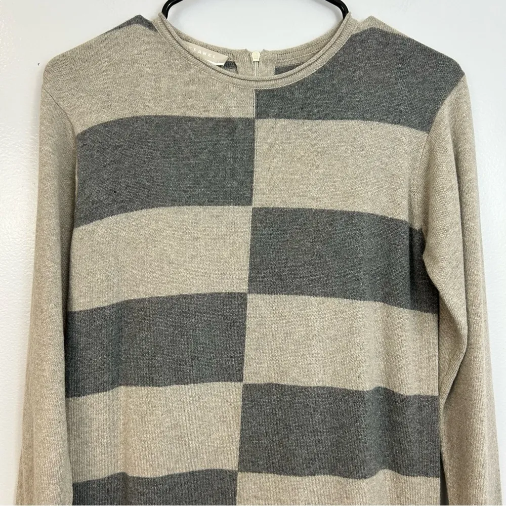 Stefanel Italian Yarn Wool & Cashmere Blend Striped Dress Size XS Tan - Image 2