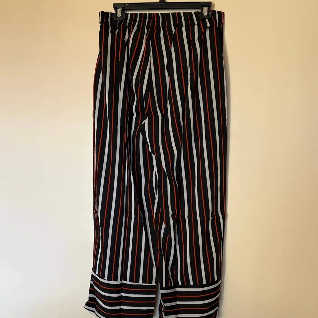 Umgee Black and White Striped Wide Leg Pants NWT - Image 6