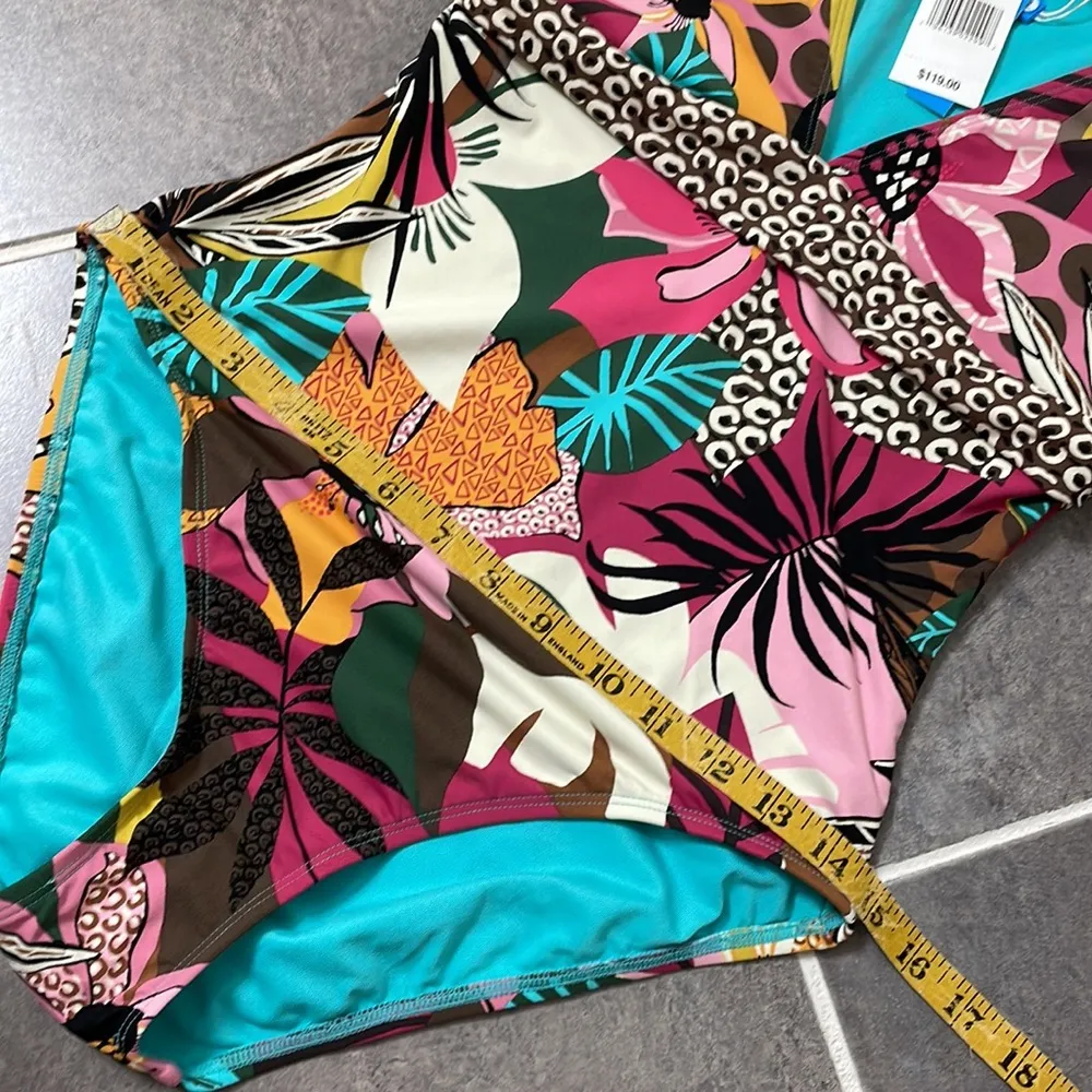 Bleu Rod Beattie Run Wild Cap Sleeve One Piece Swimsuit size 6 - Image 6