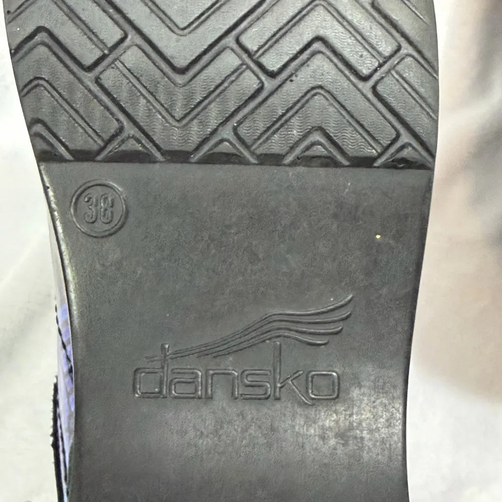 Dansko Womens Professional Color Weave Patent Leather Clog Shoes Sz 38 (7.5-8) - Image 6