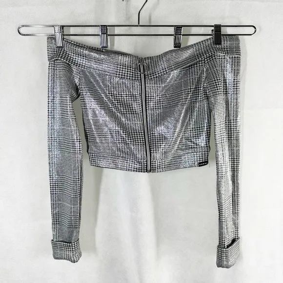 Koral Restrain Lux Off Shoulder Long Sleeve Crop Top Size Small Lavish - Image 2