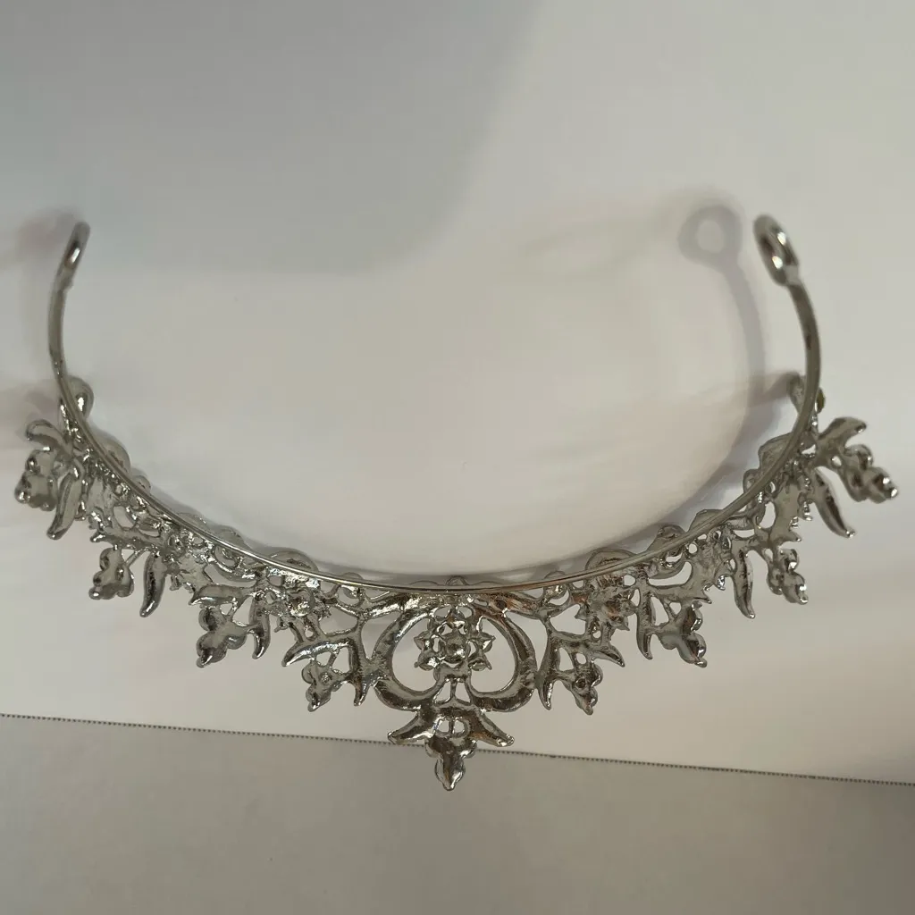 Sparkling Silver Crystal Tiara - Image 7
