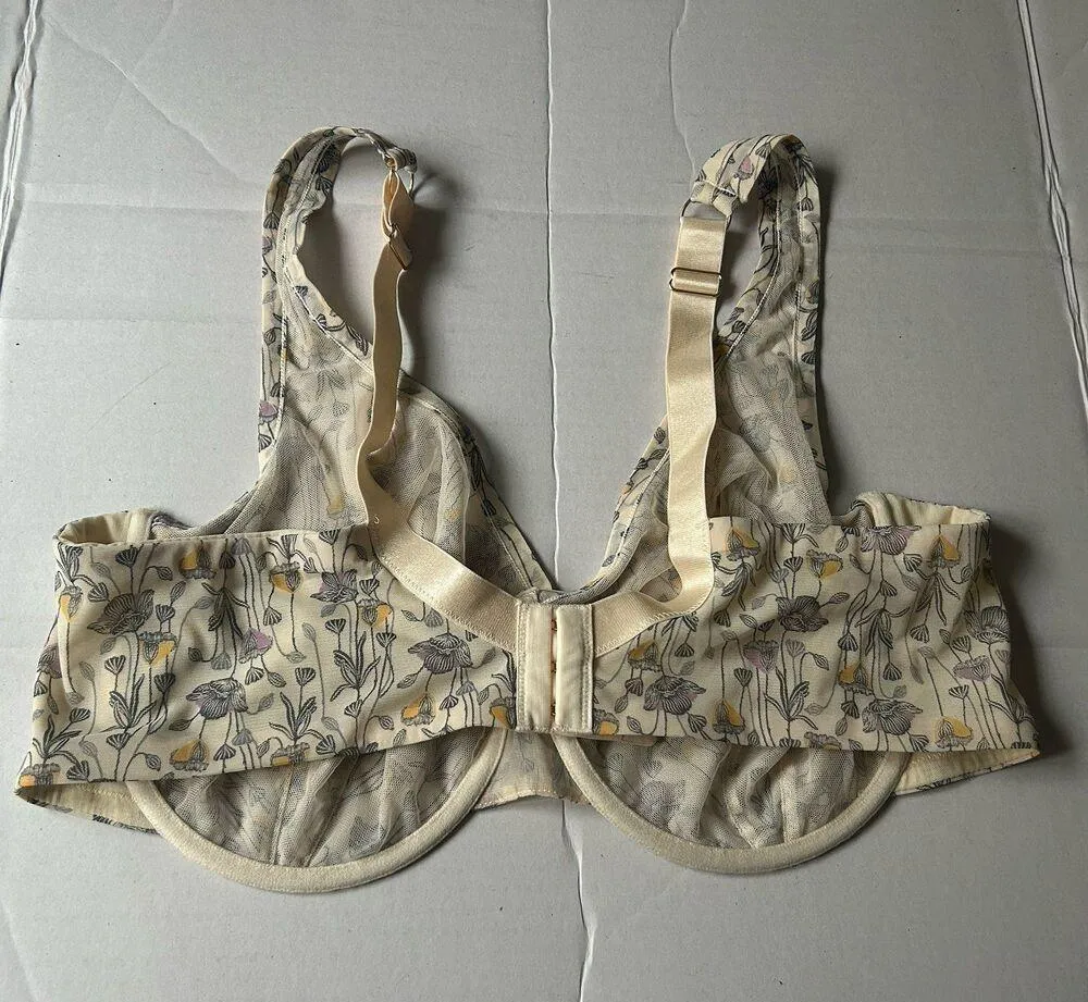 ThirdLove Unlined in bloom Mesh Scoop Bra Underwired Size 42E - Image 2