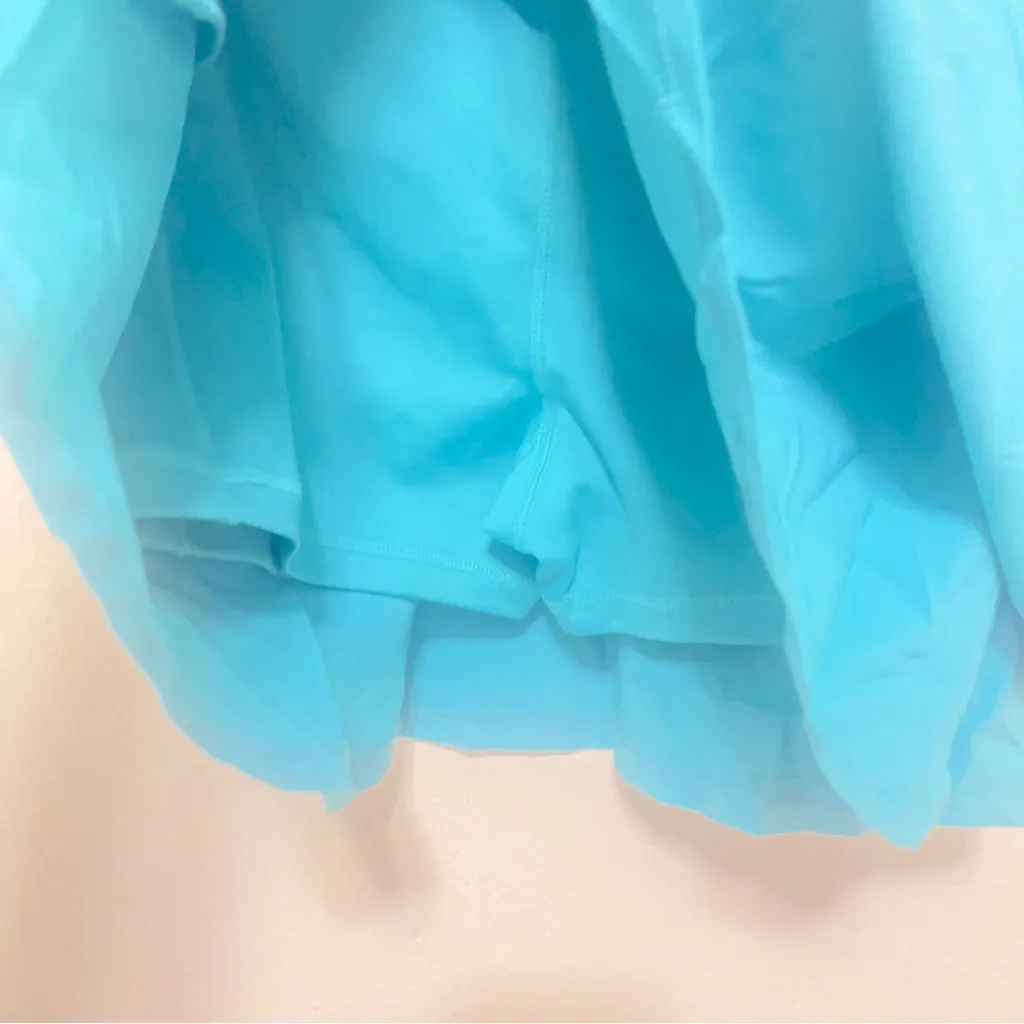 Ebb‎ & Flow Women  blue Built In Bike Short Swimsuit Skort Skirt Sz medium - Image 8