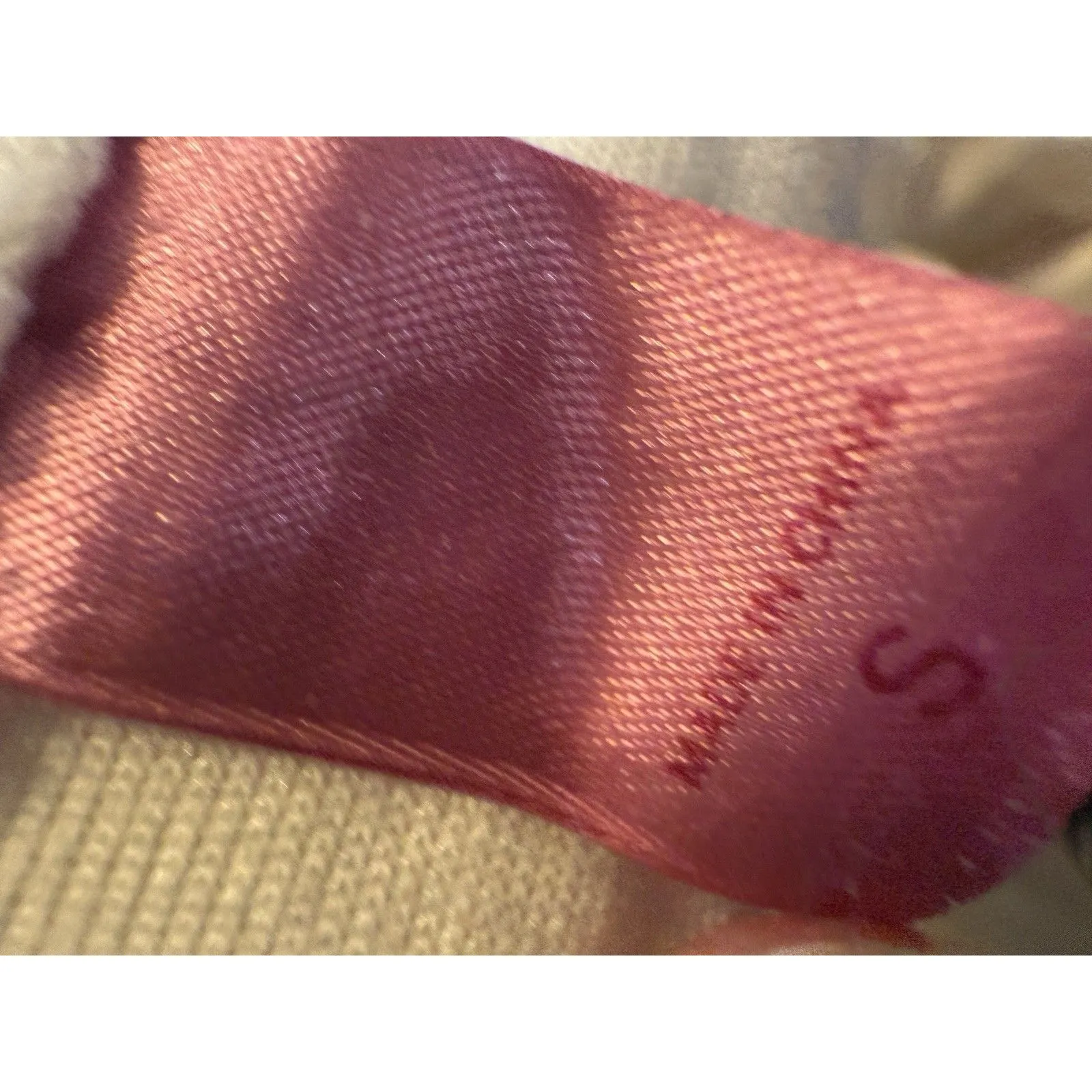 Victoria’s Secret pink white Crop Fold Over Bling Love Y2k crop pants Velour S - Image 7