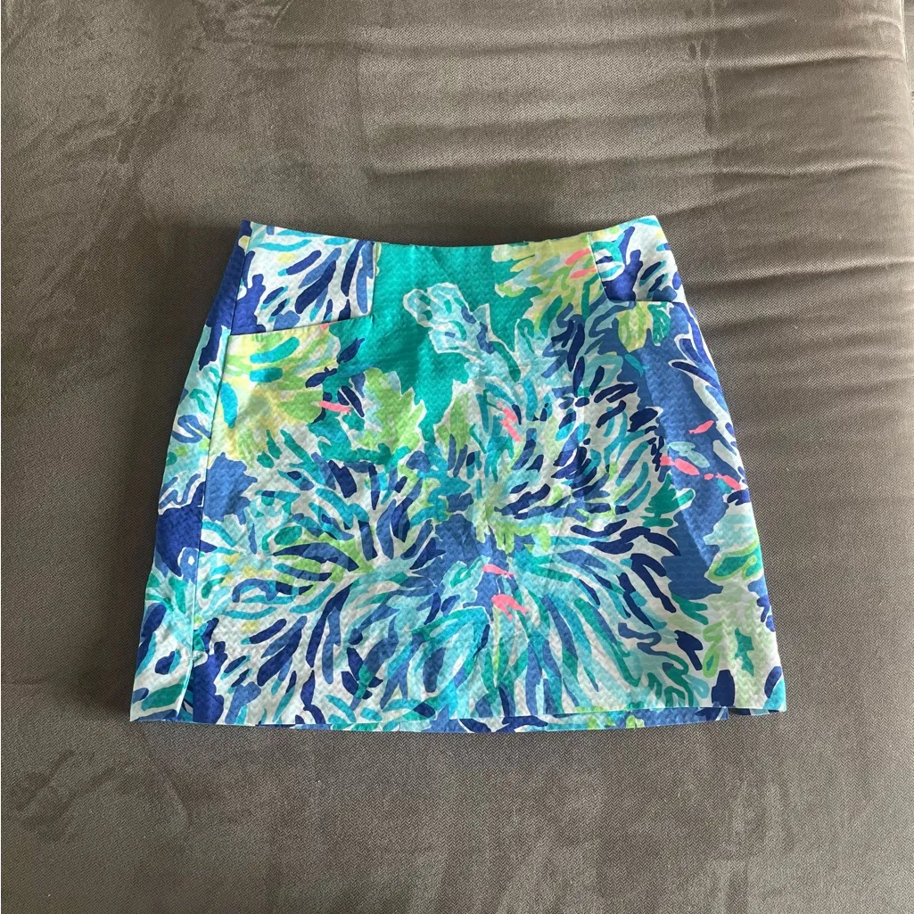 Lilly Pulitzer Marigold Skort Brilliant Blue wade and sea size 00 - Image 2