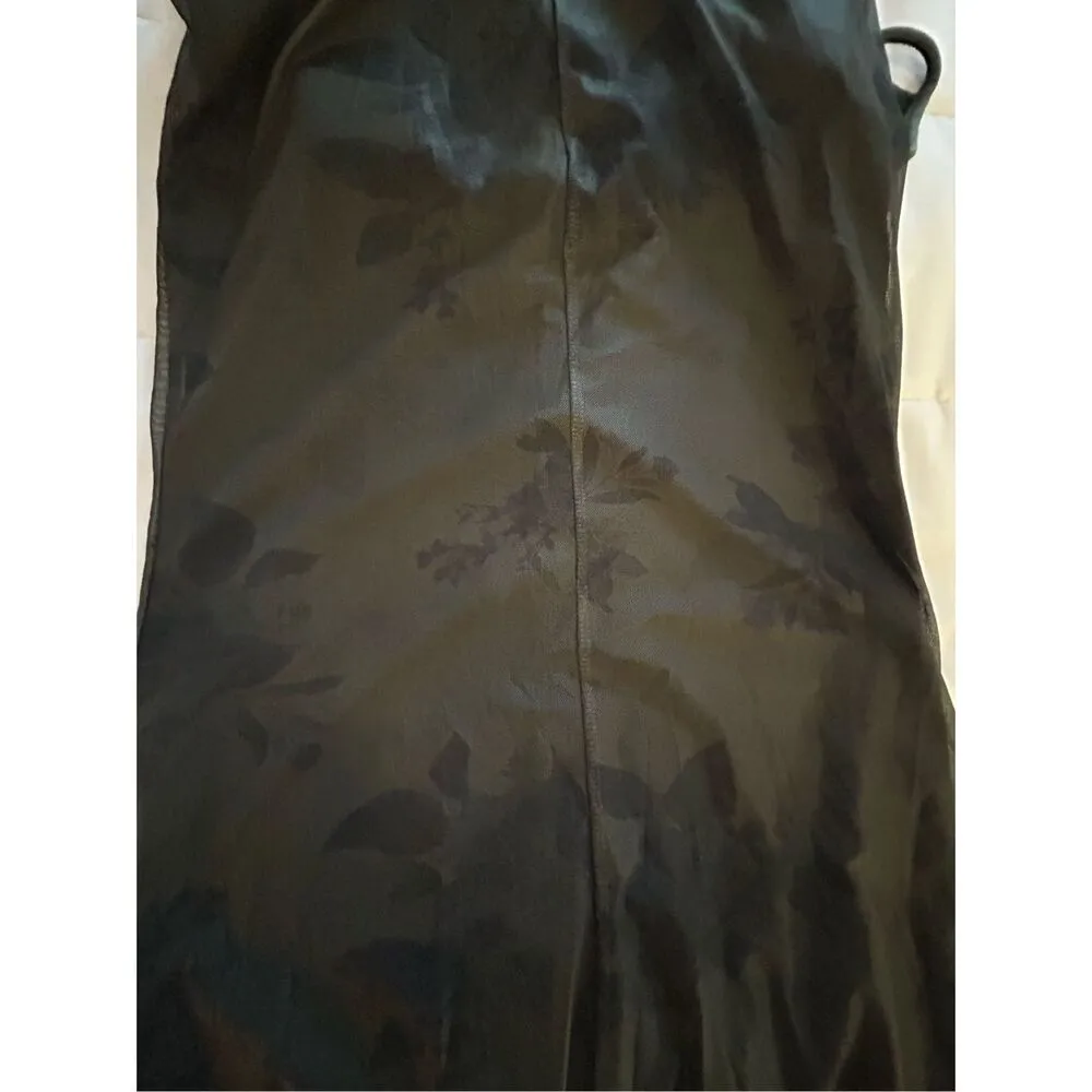 NEW Green Formal Semi Formal Backless Sheer Maxi Dress S Red - Image 4