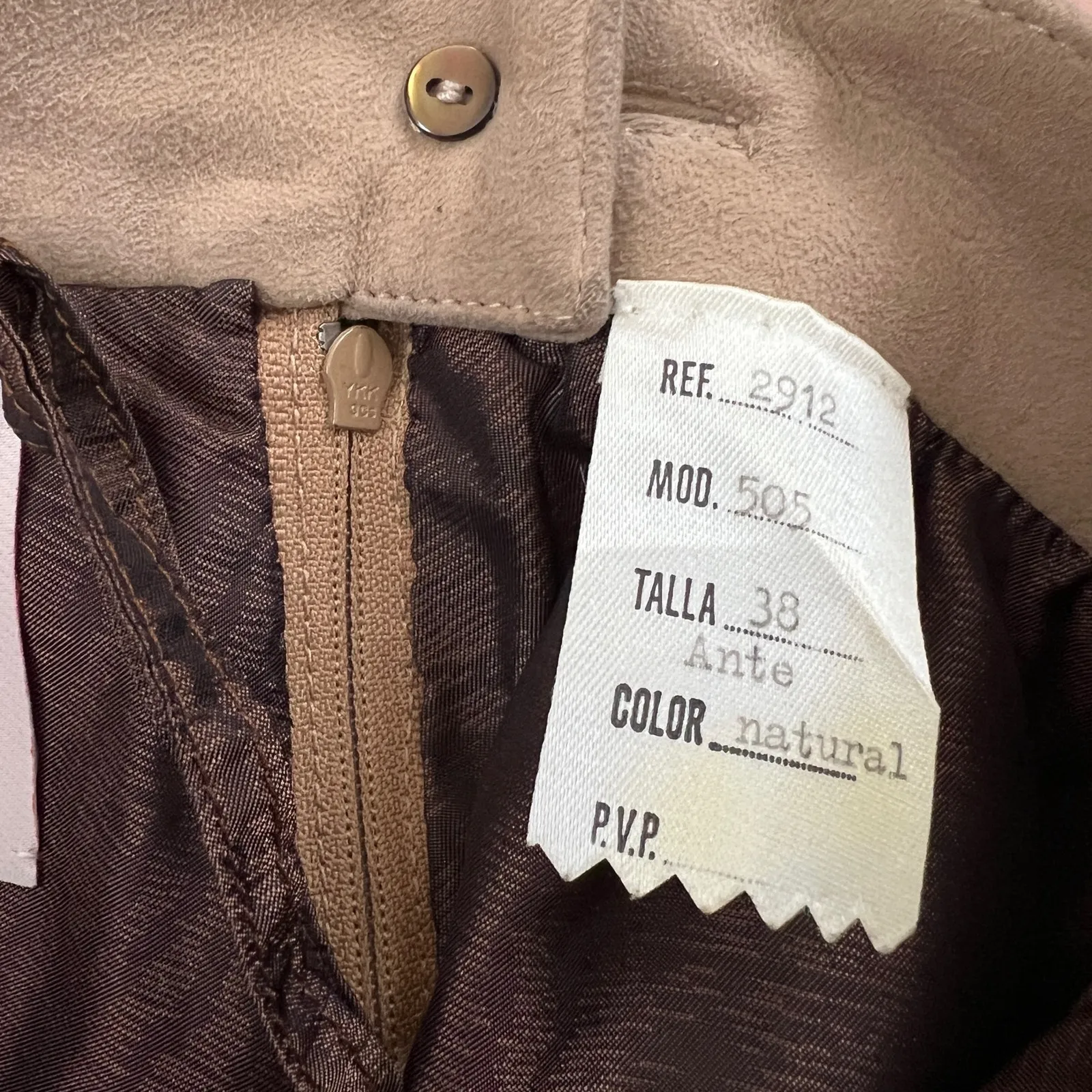 LOEWE Classic A Line Suede Tan Skirt Size 38 (XS / 0-2 US) - Image 11