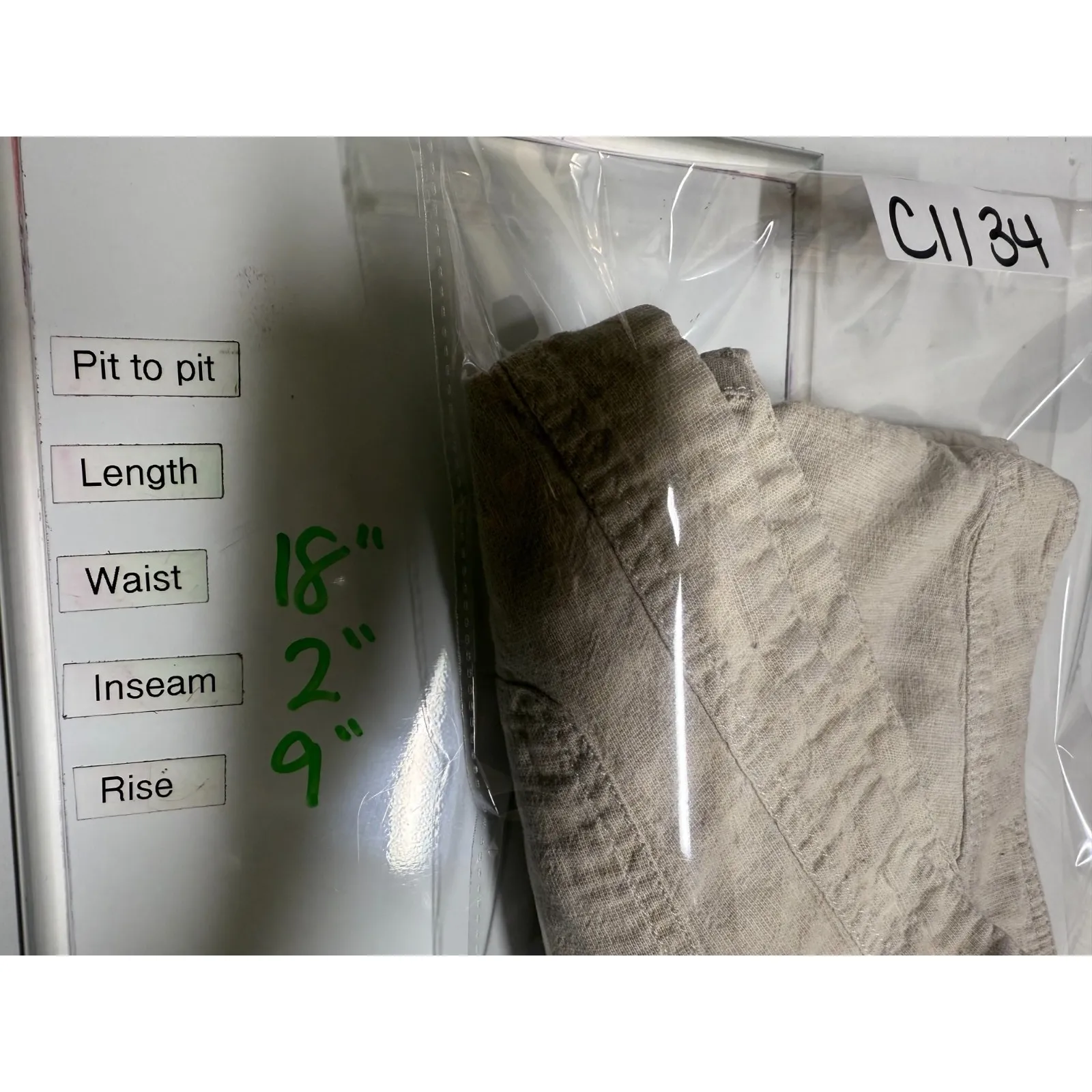 Vtg Express Shorts Women 10 Linen Low Rise Button Front Y2K Micro Hot Pants Mini - Image 5