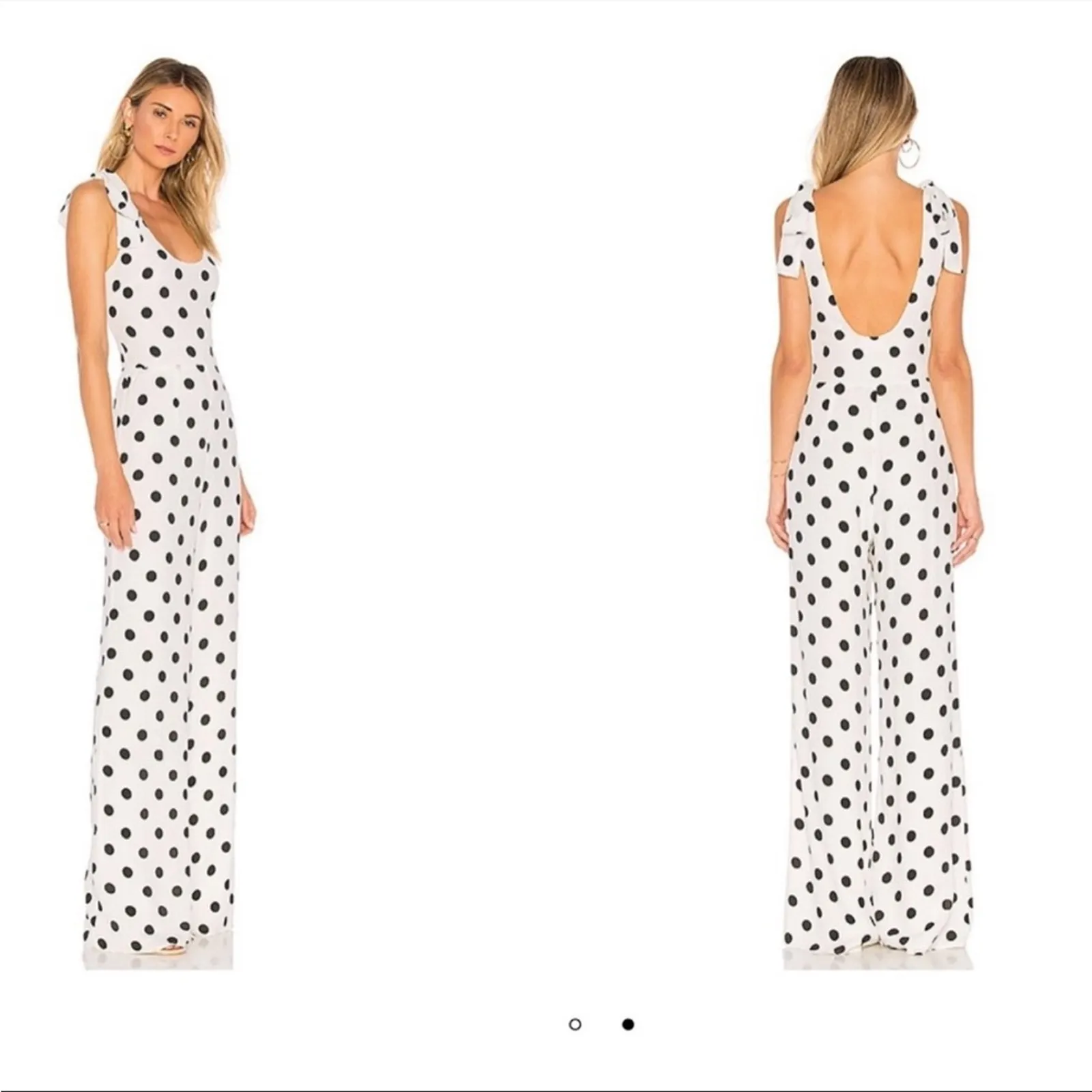 Lovers + Friends Janice white black polka dot jumpsuit - Image 6
