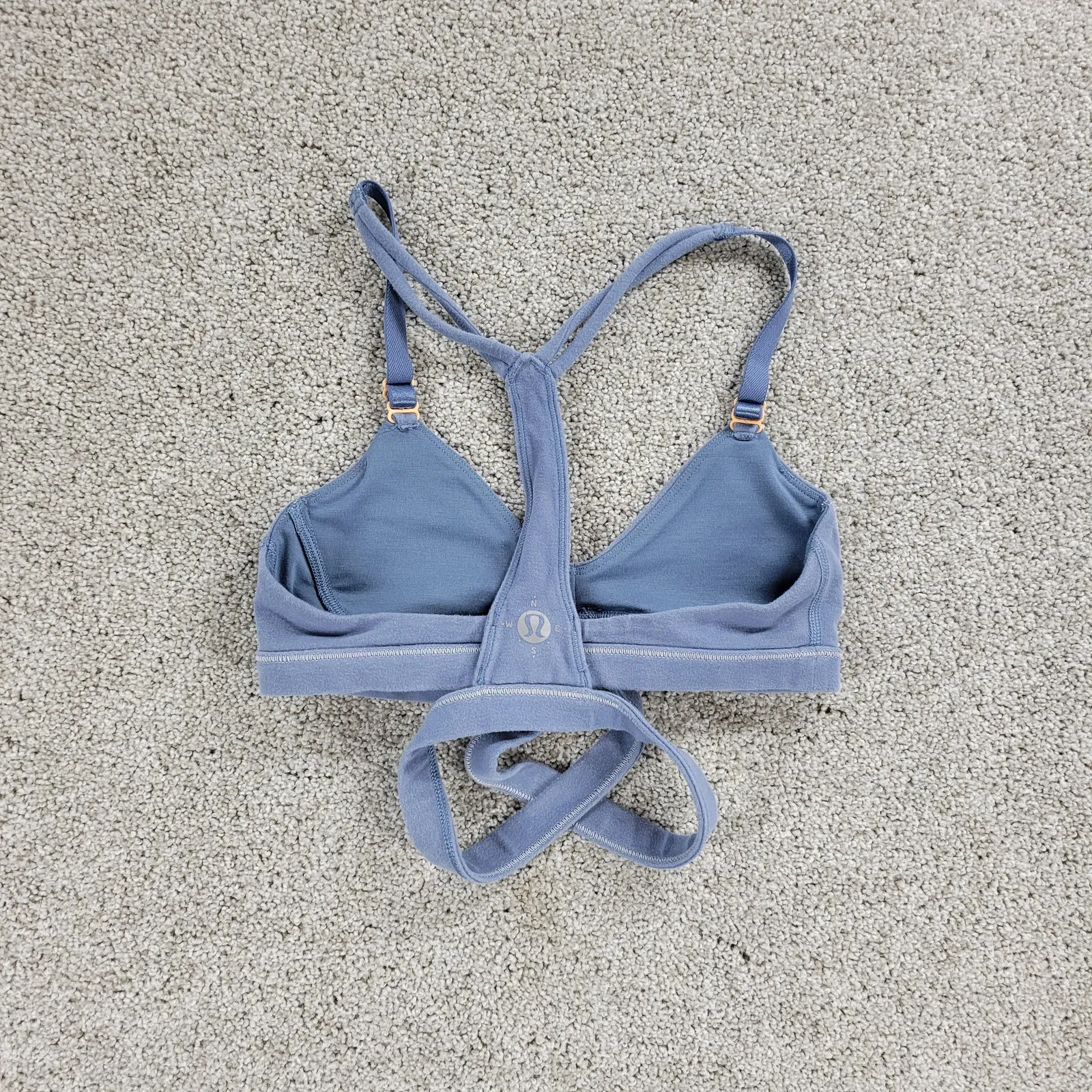 Lululemon‎ Womens Rue Boheme Bra XS Blue Racer Back Wanderlust Limited Edition - Image 10