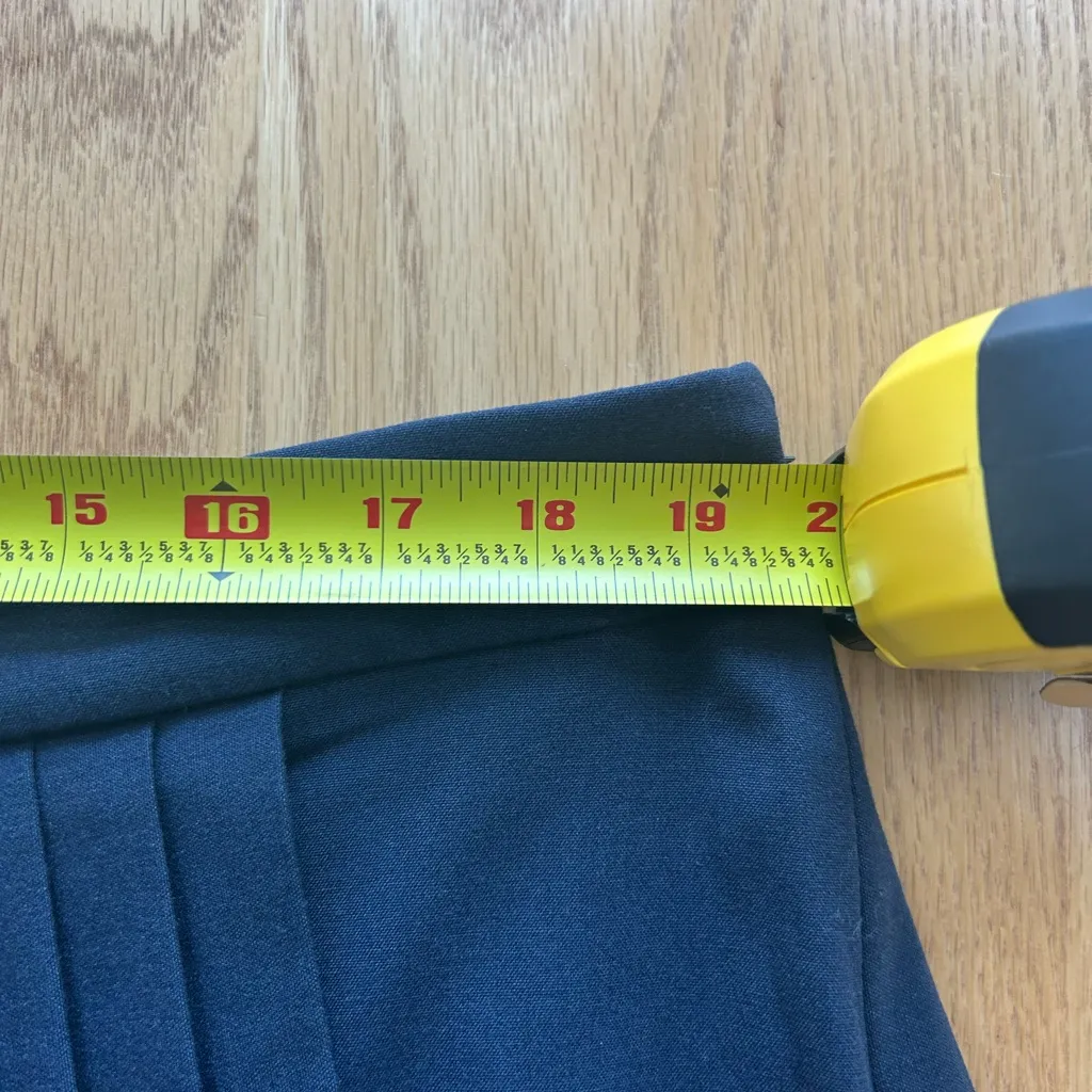 NWT Abercrombie & Fitch Mini Wrap Skirt Skort Pleated Navy XL School Y2K 90S - Image 6