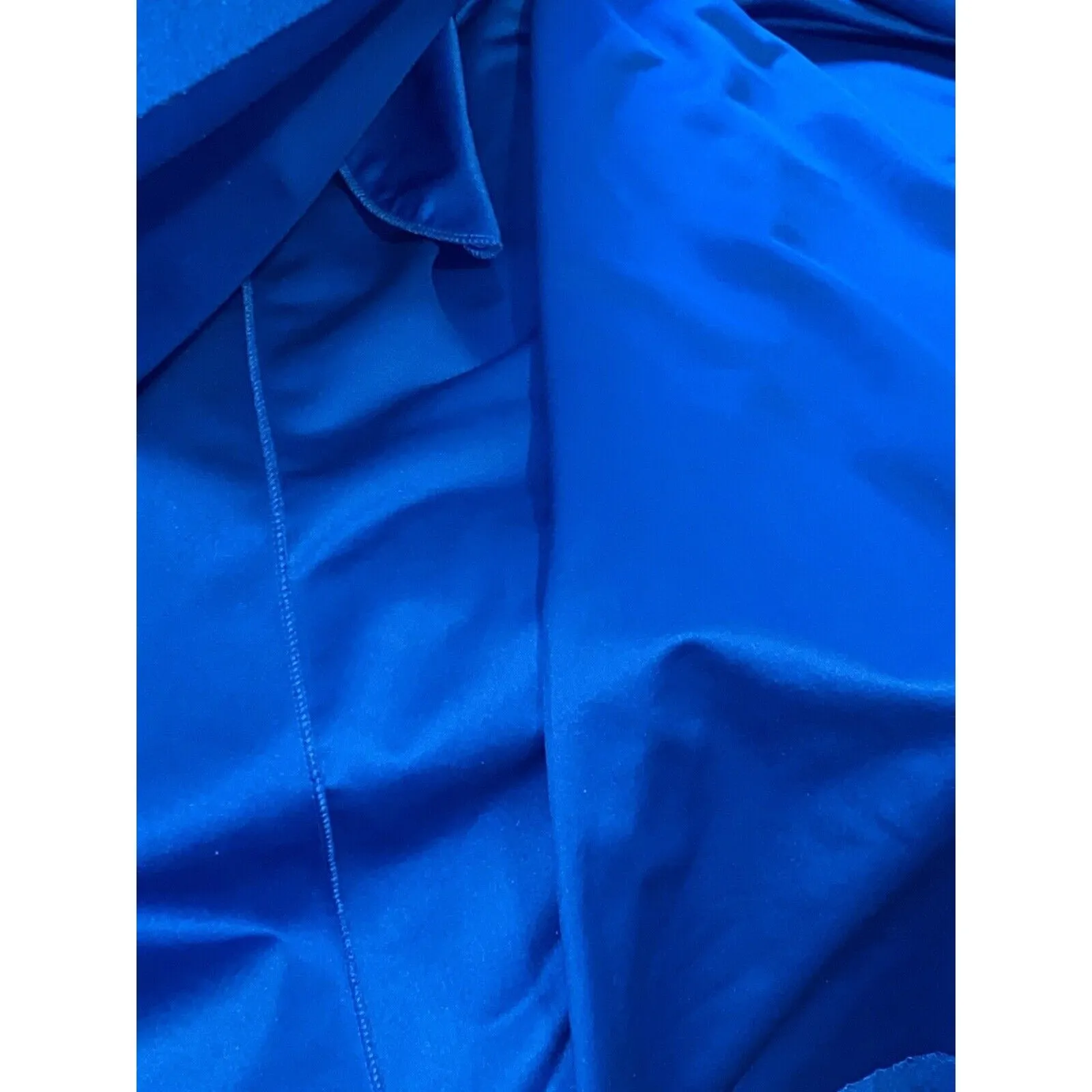 VTG 80s Vanity Fair Burgundy Teal Velvet Housecoat Long Robe Women’s Sz L USA - Image 15