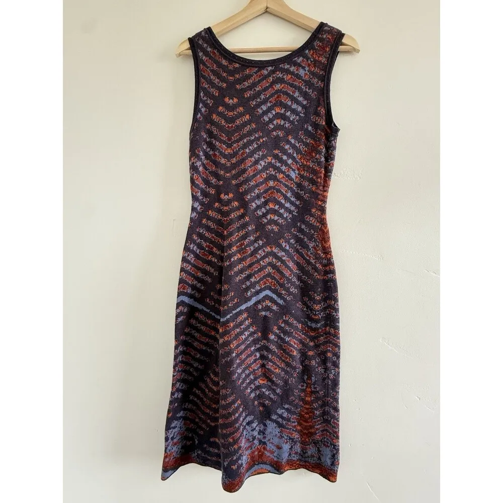 Peruvian Connection women Sleeveless 100% Pima Cotton Paisley  Midi Dress S - Image 9