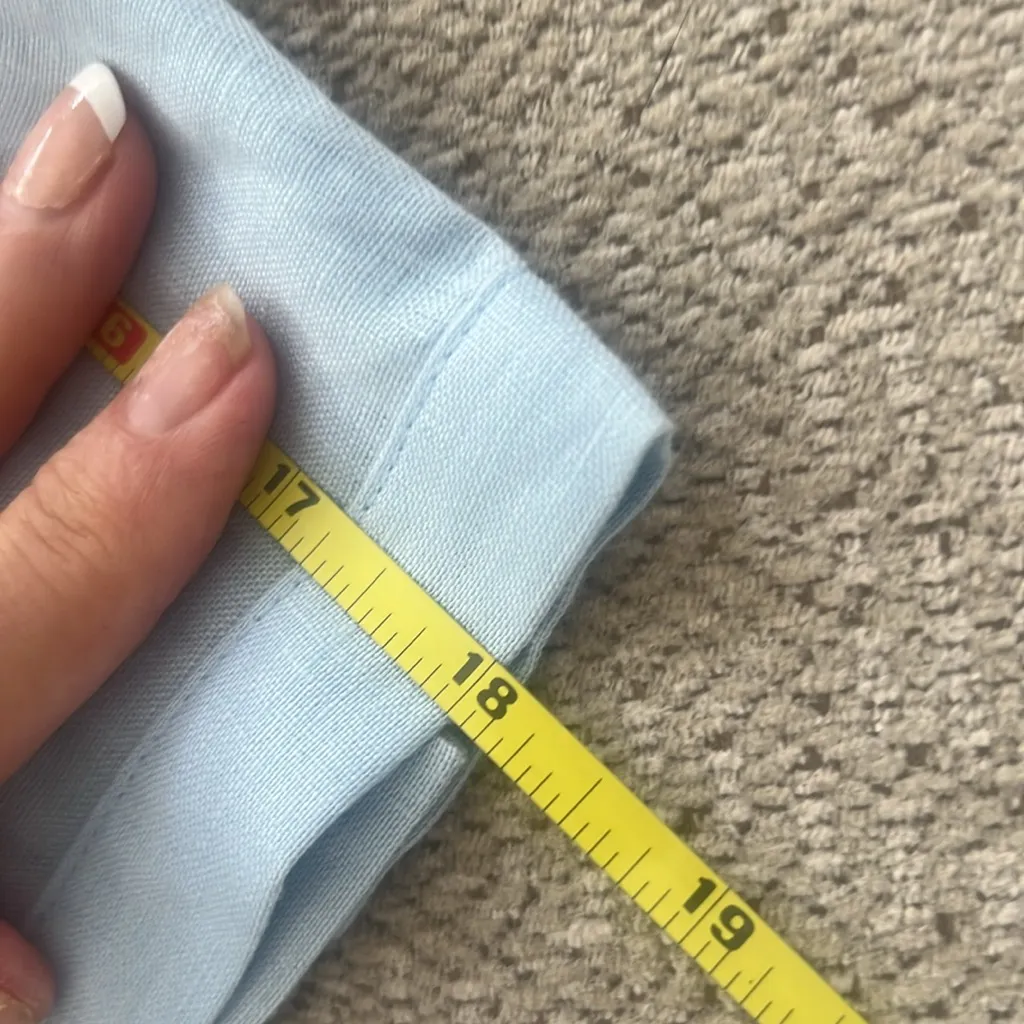 Nicole Miller Original 100% Linen Button Shirt Womens XL Blue Boho Retro Casual - Image 8