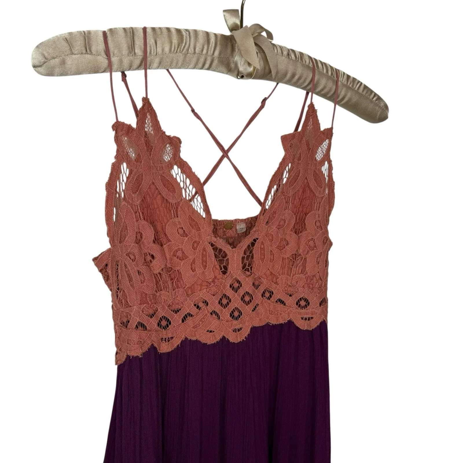 Free People Adella Dress Small Pink Boho Festival Goth Fairy‎ Whimsy Romantic - Image 7