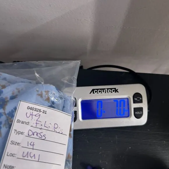 Vintage Womans Dress Size 14 Blue Floral Slip Like Romantic Light‎ Fairy - Image 11