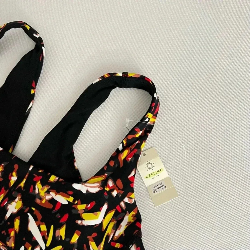 Offline Aerie Sports Bra Size Small Black Multicolor Goals Sweat Most Support - Image 5