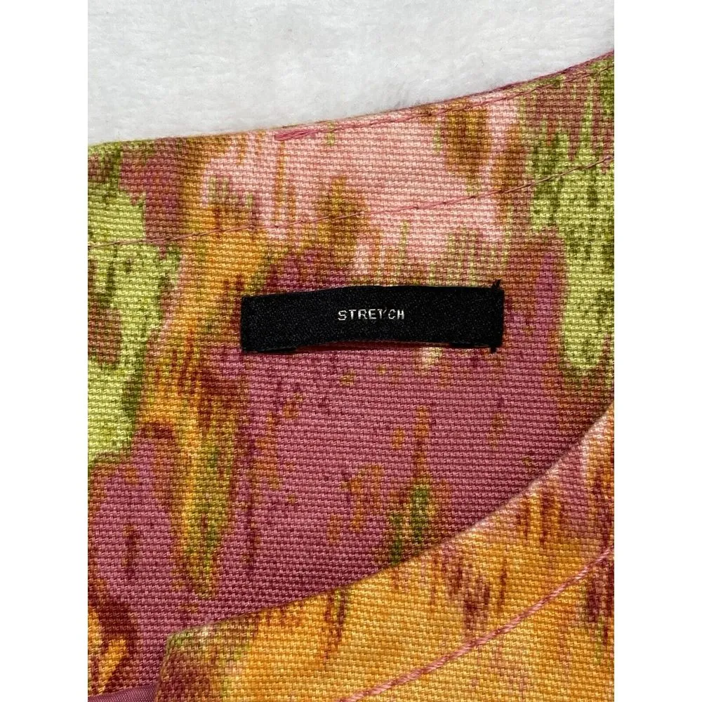 Talbots Shift‎ Dress Womens 6 Pink Green Retro Mod Floral Faux Pockets - Image 3