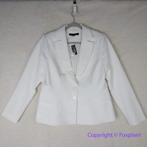 New! White House Black Market‎ WHBM Signature Blazer in Ecru, size 16 - Image 6