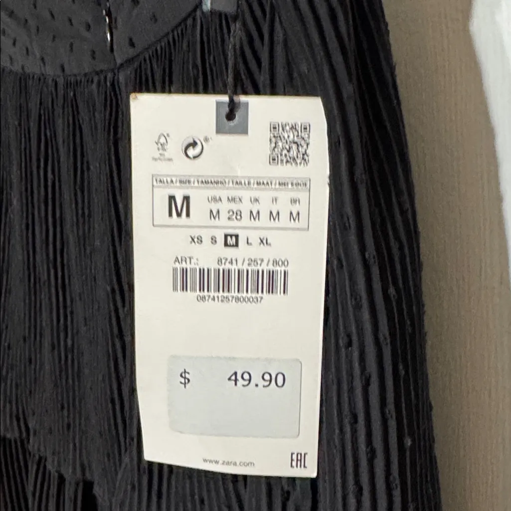 Zara Black Layered Maxi Skirt - Image 4