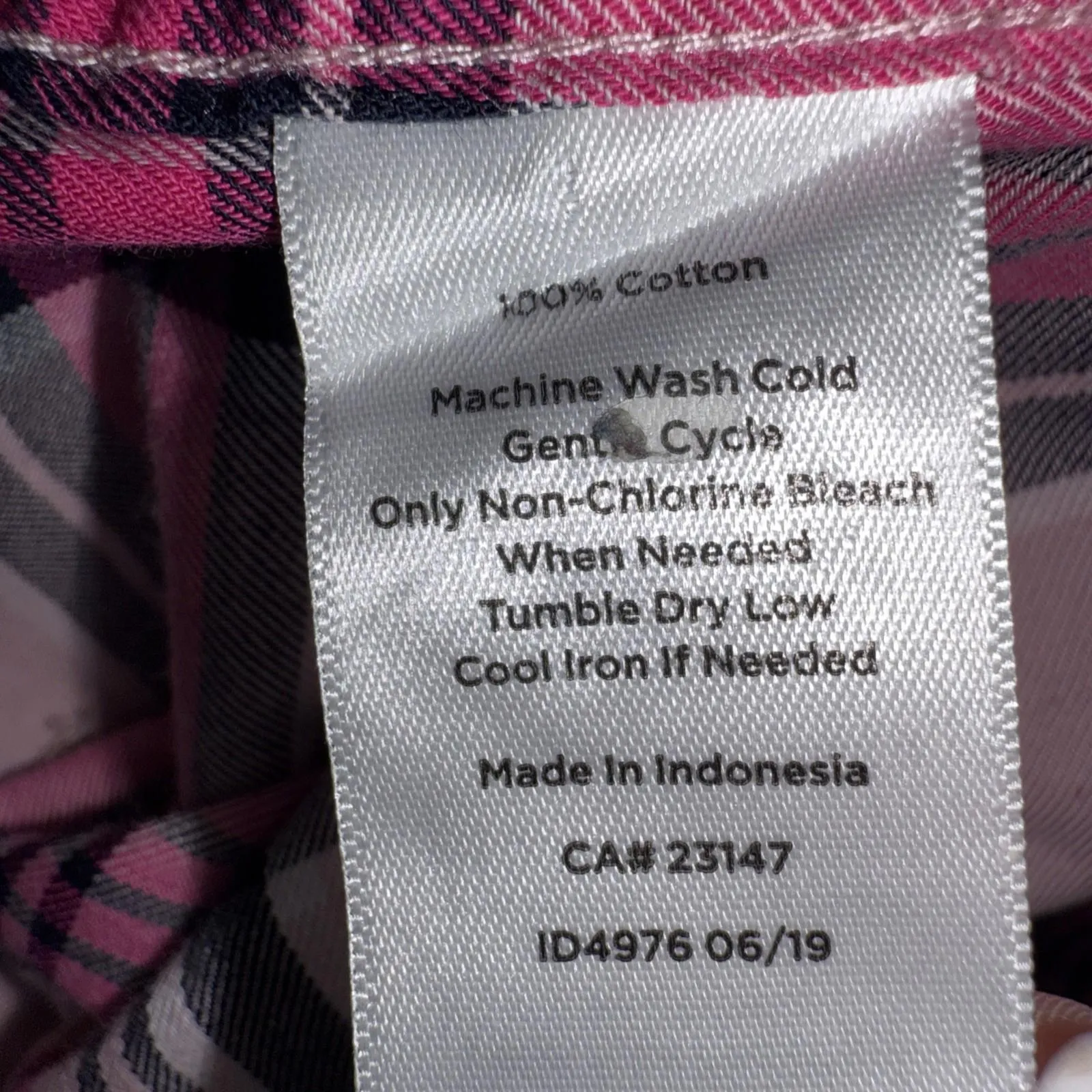 Talbots Long Sleeve Pastel Madras Plaid Cotton Button Up Spring Preppy Shirt XS - Image 9