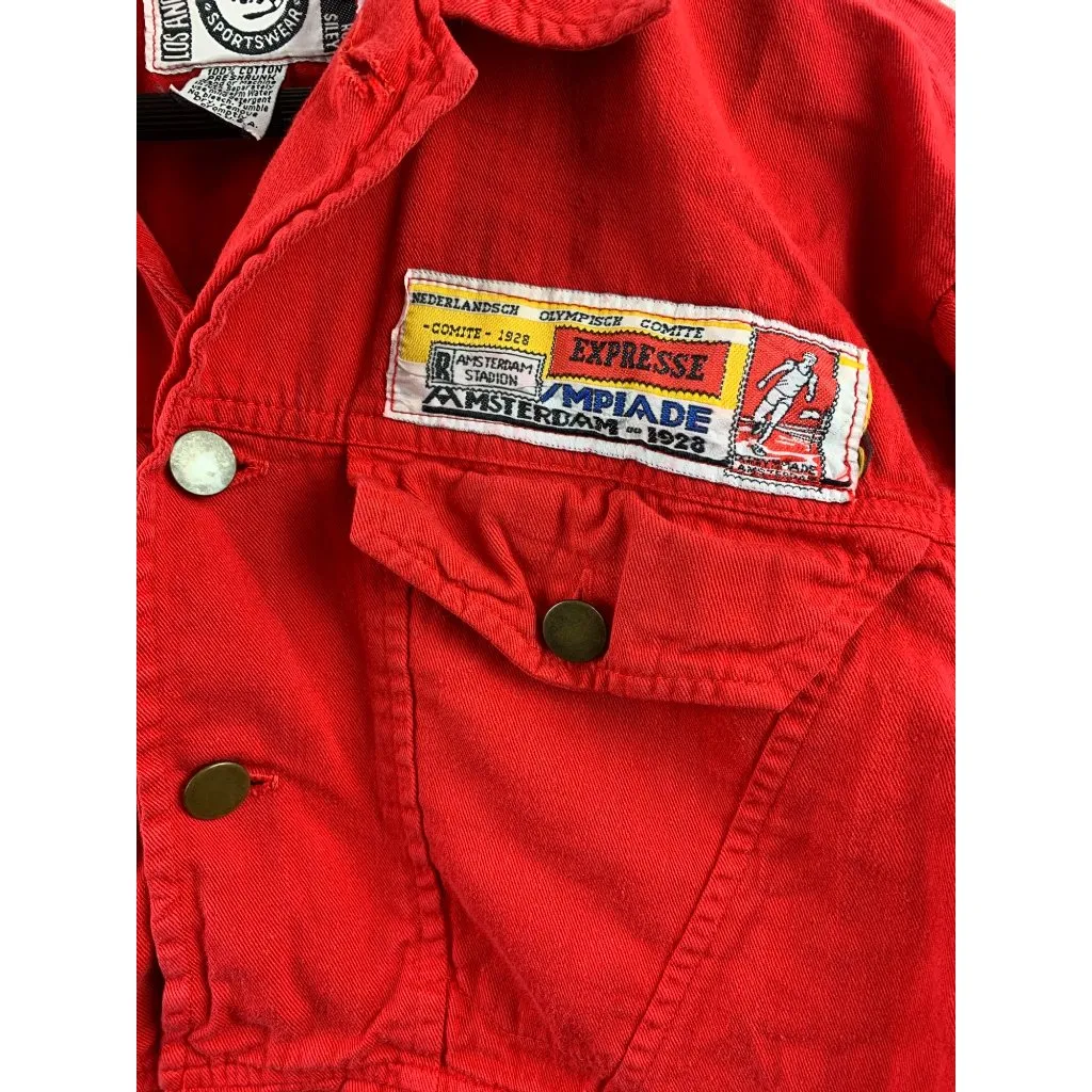 Women's Dinosaur Sportswear Red Cotton Small Vest Size 1 - Image 5