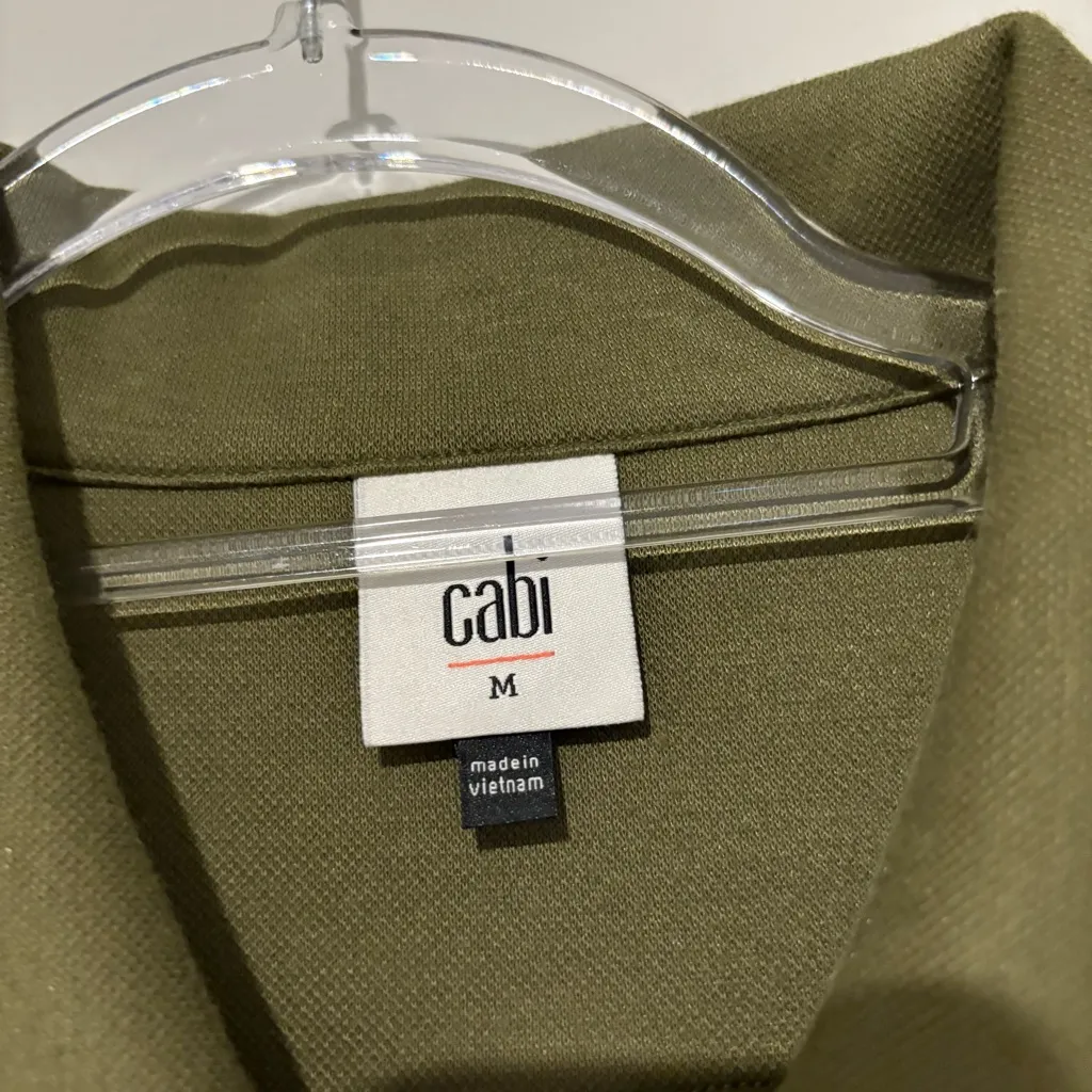 Cabi 6592 Squad Zip Front utility Drawstring Waist‎ romper Olive Green medium - Image 4