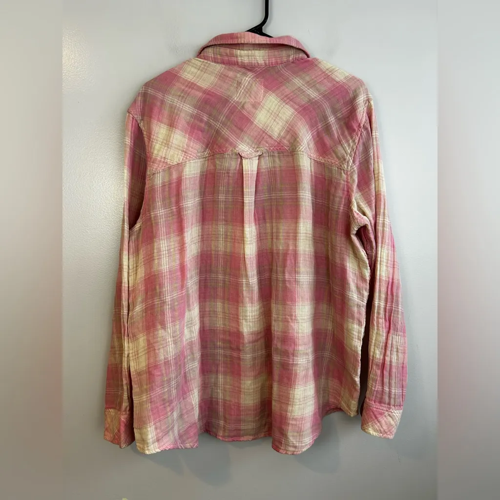 NWT Rails Ellis Rose Sand Ivory Long Sleeve Gauze Button Up Shirt Size XXL - Image 7