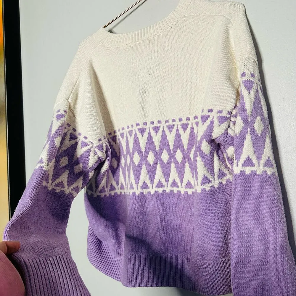 Derek Lam 10 Crosby Fair Isle Wool-Blend Cardigan Size Medium - Image 13