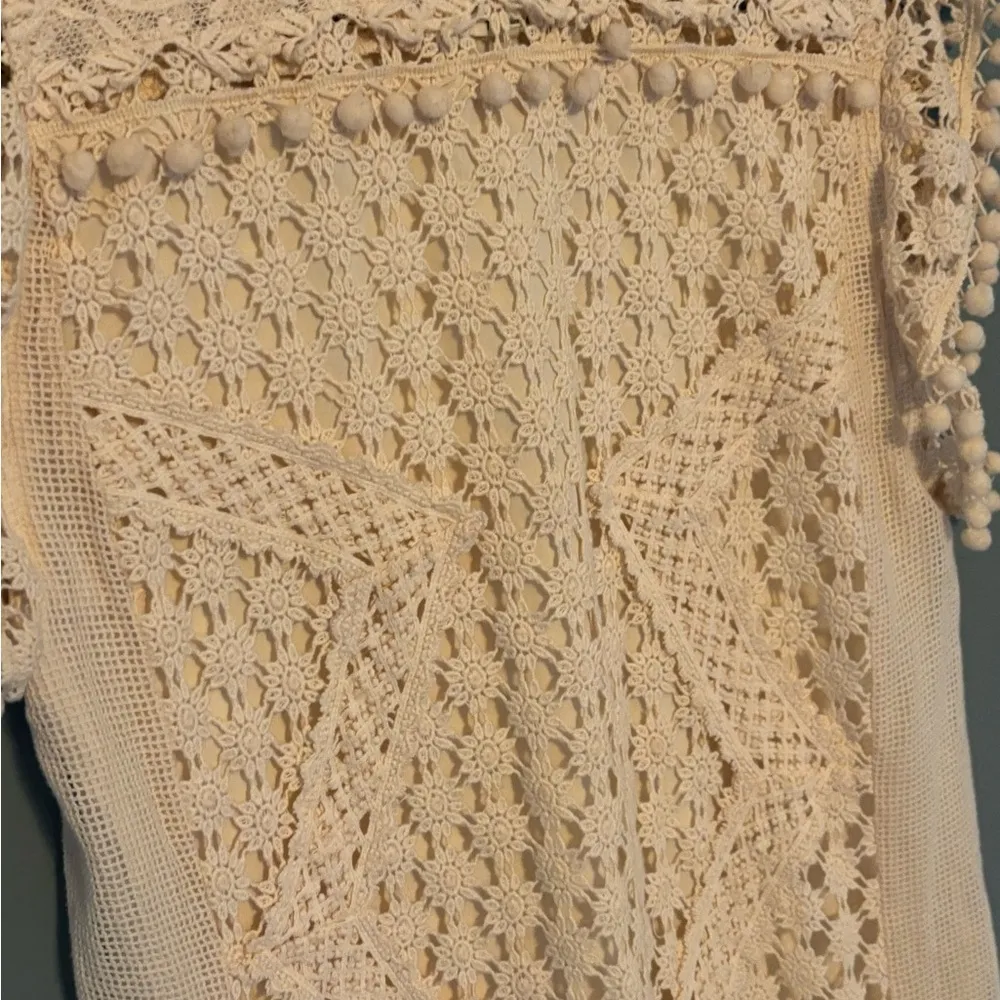 Revolve Tularosa Short Lace PomPom Dress - Image 9