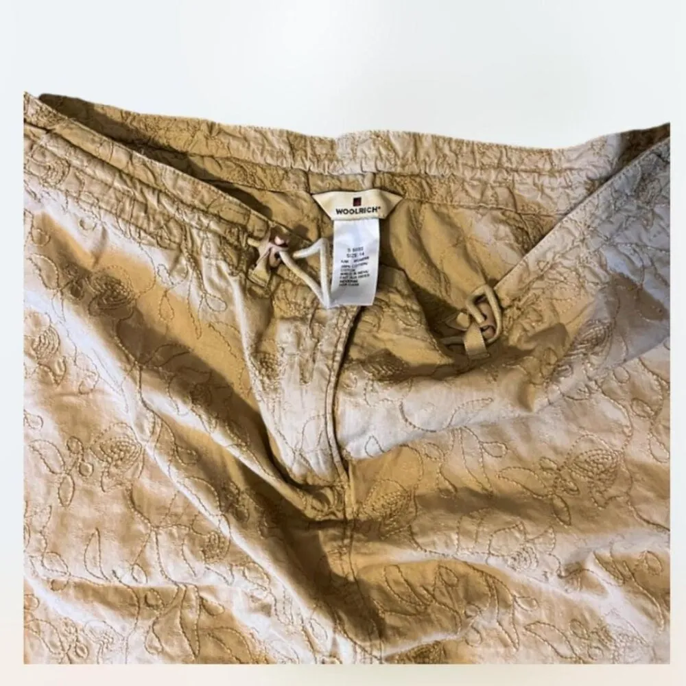 Y2K Woolrich tan floral utility cargo skirt size 14 - Image 4