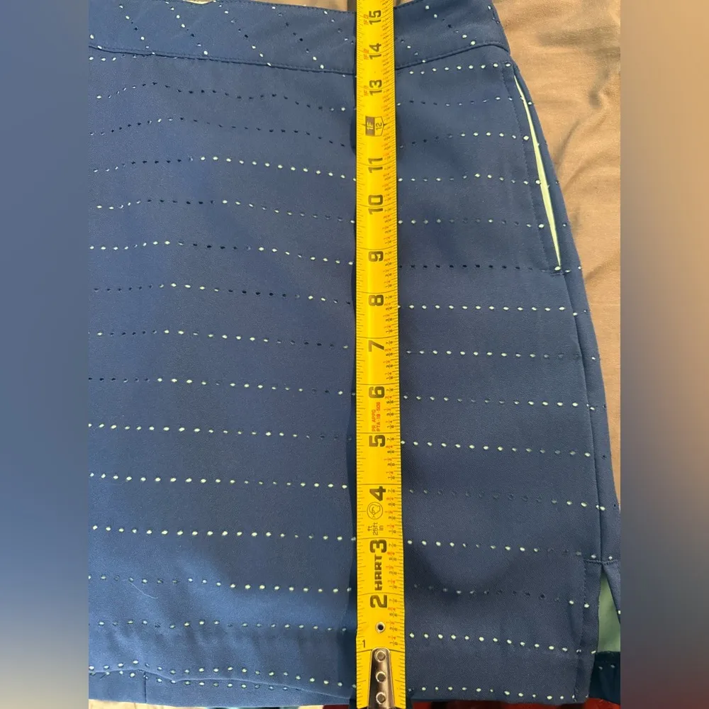 Navy and Teal Blue Eyelet Golf Skort Size 0 - Image 8