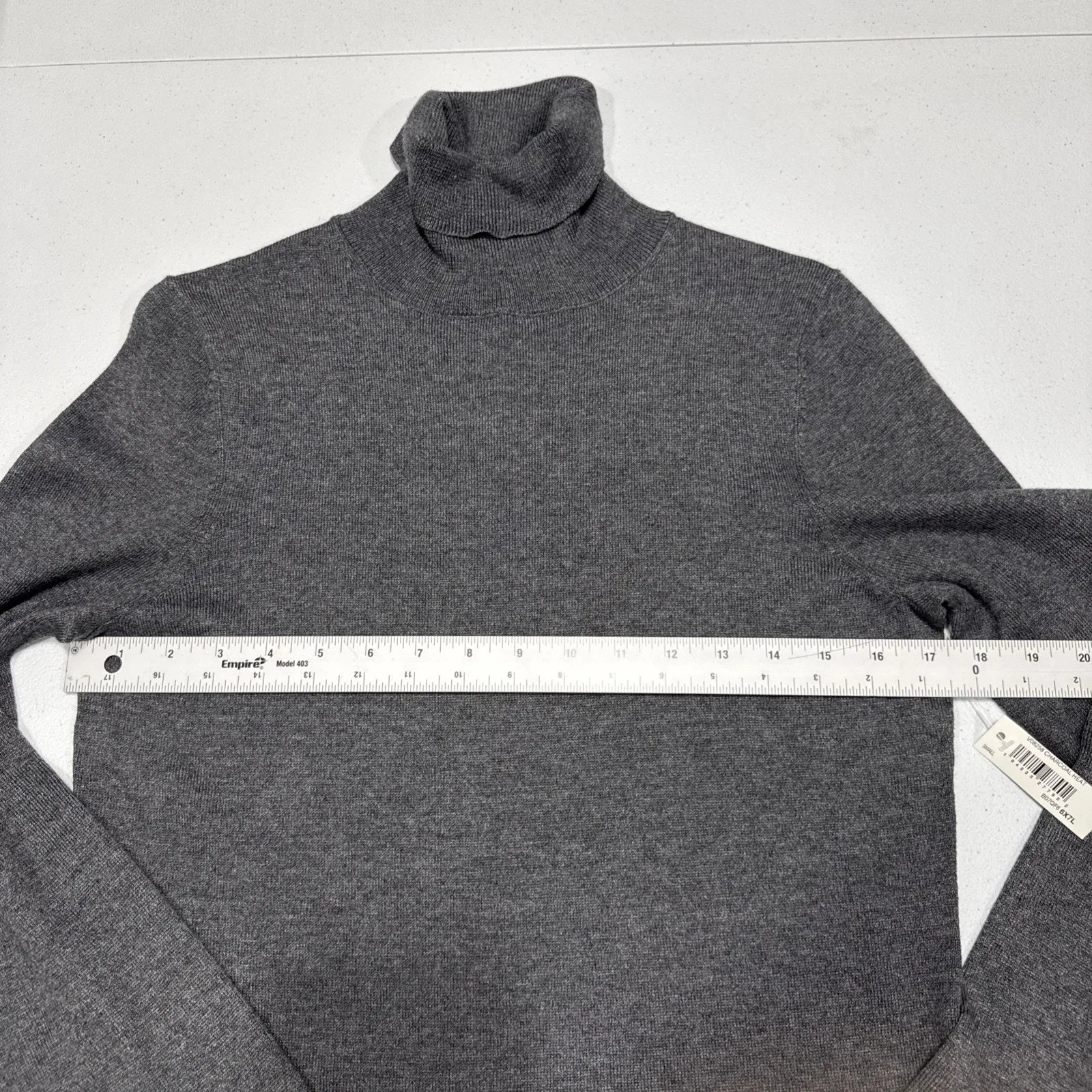 Amazon Essentials Women's Turtleneck Sweater Slim Fit Long Sleeve Small Charcoal - Image 4