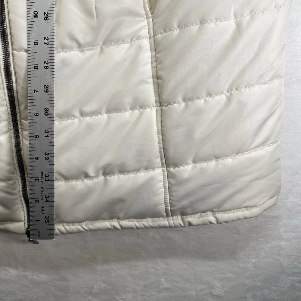 Susan Graver Water Resistant Quilted Puffer Jacket with Hood Womens XL white - Image 7