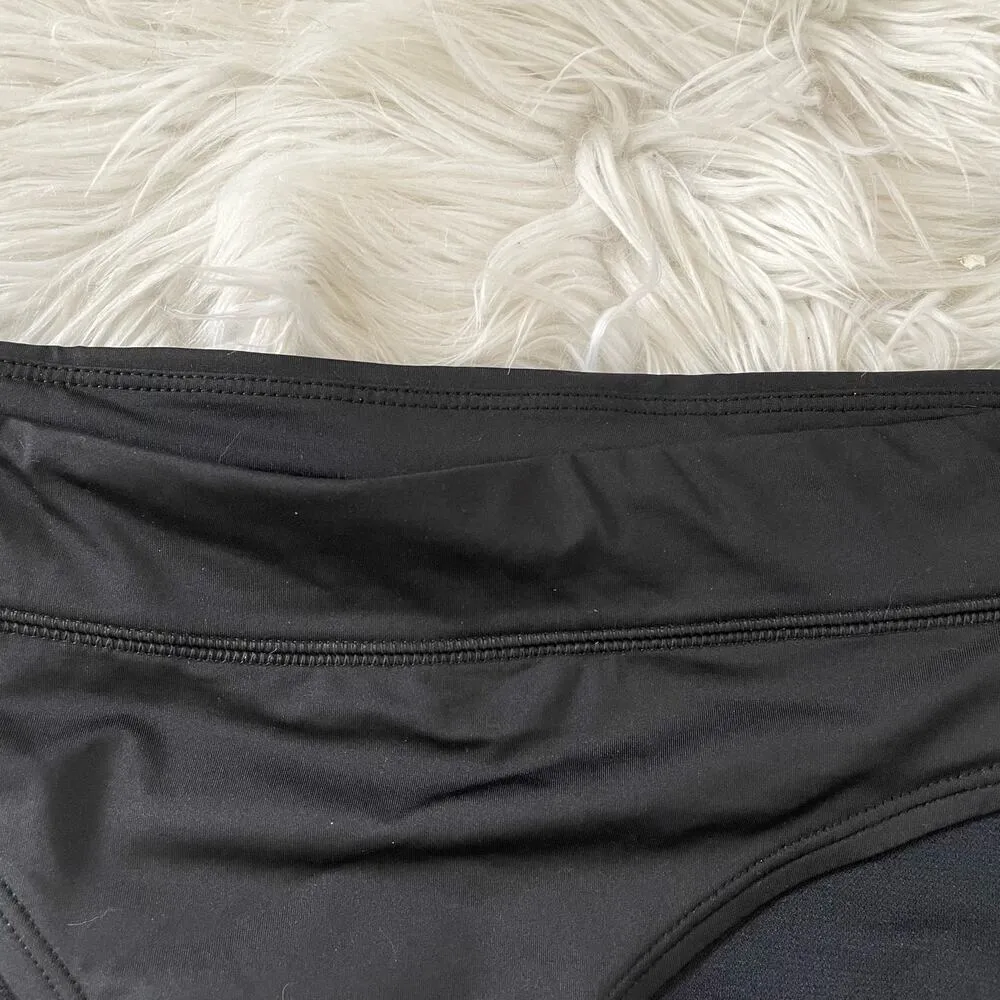 Essential Athletic Coverage Black Swim Bikini Bottoms Sporty womens XL new - Image 3