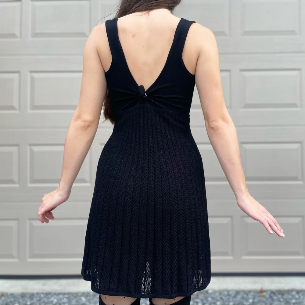 Bebe Y2K Vintage Whimsigoth Knit Babydoll Alternative Grunge Mini Tank Dress S - Image 4