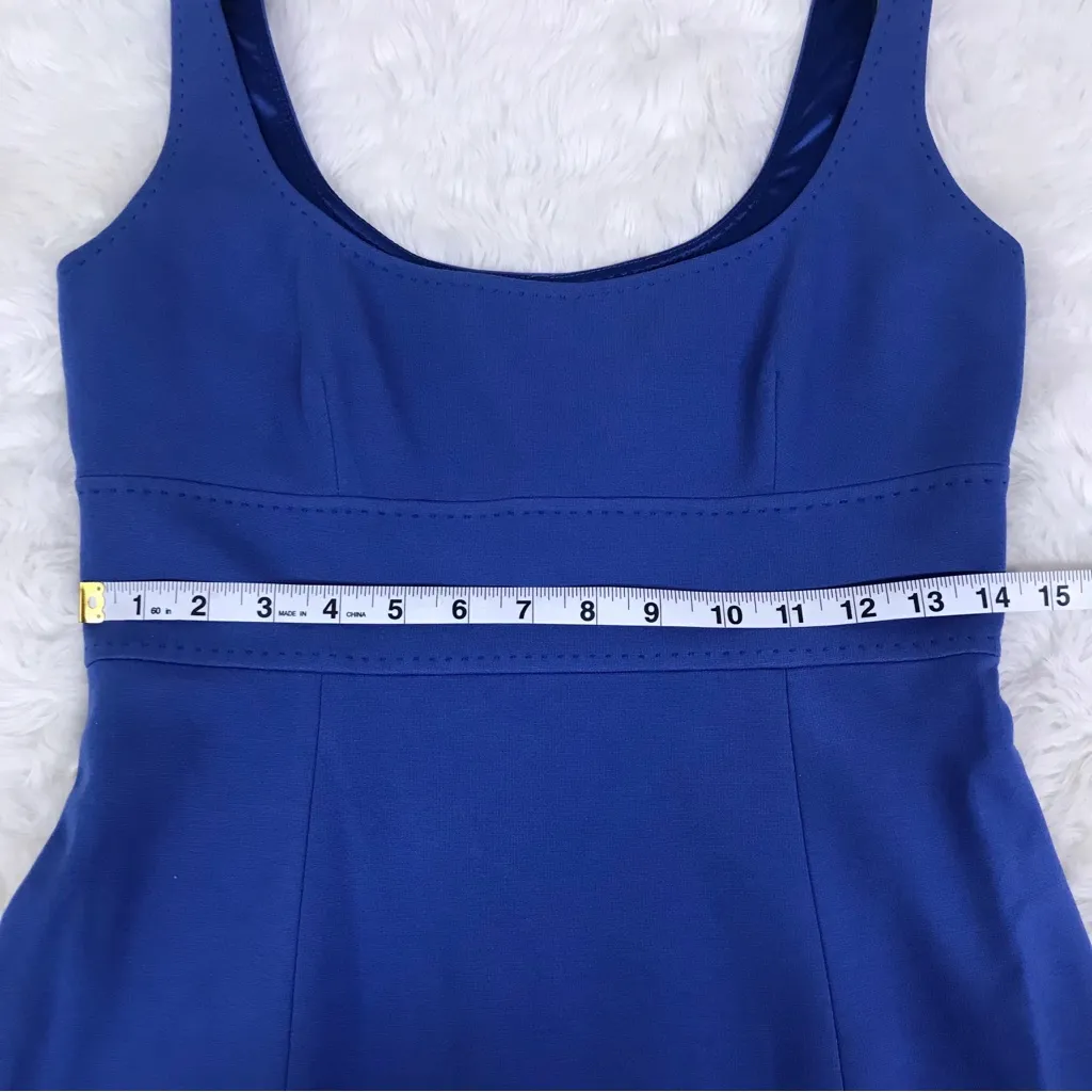 ELIE TAHARI Blue Bodycon Sleeveless Dress Scoop Neckline Midi Tank Dress Size 6‎ - Image 11