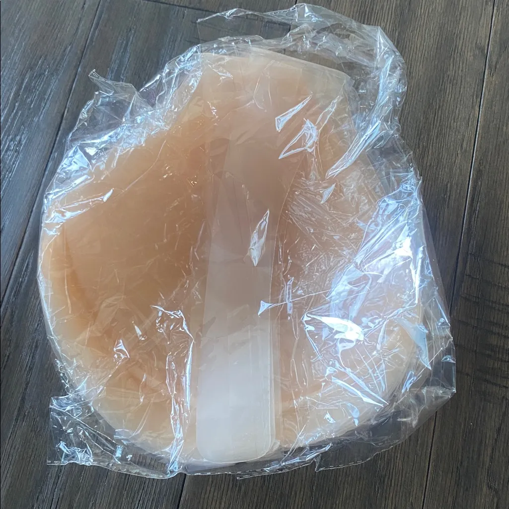 Fashion Forms Backless Strapless Plunge Silicone Lift Bra in Nude Womens Sz G - Image 5