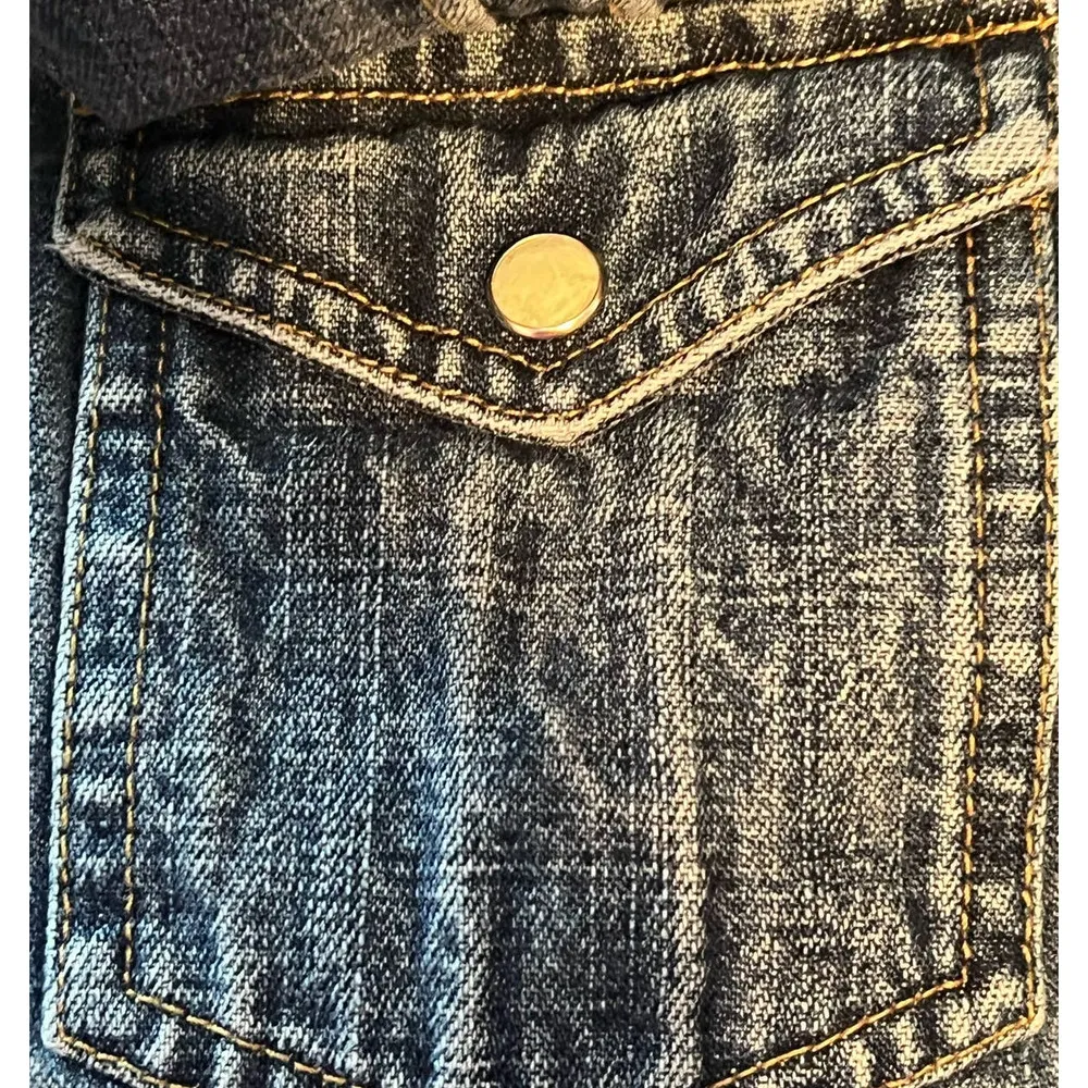 Arizona Jean‎ Co Vintage 1990's Women's Demin Jacket Pearl Snaps Pockets Size M - Image 6