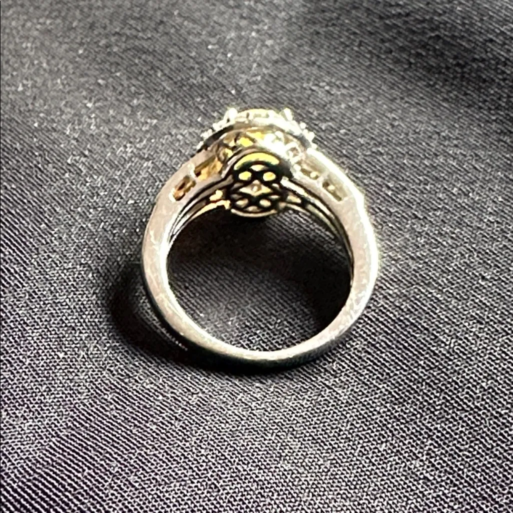 Ethiopian opal & chrome diopside, zircon EUC ring. Natural gemstones & 925 stamp Orange - Image 4