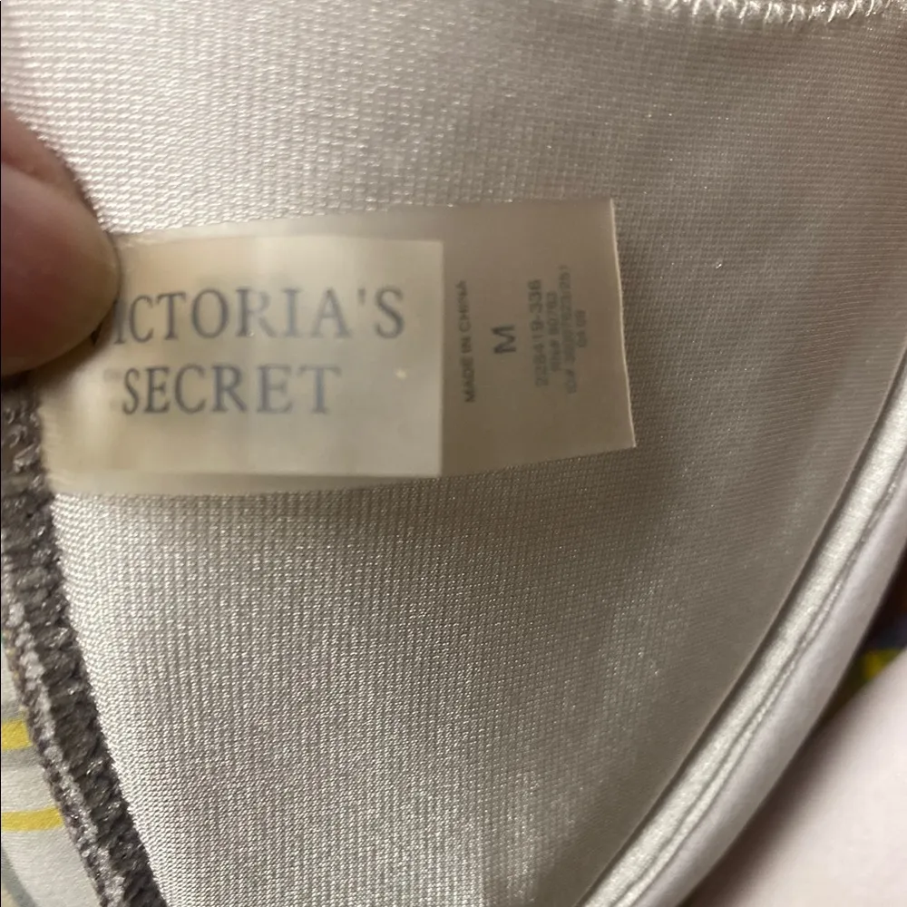 Victoria's Secret Plaid Bikini Top - Yellow, Green, Blue, Gray - Image 2