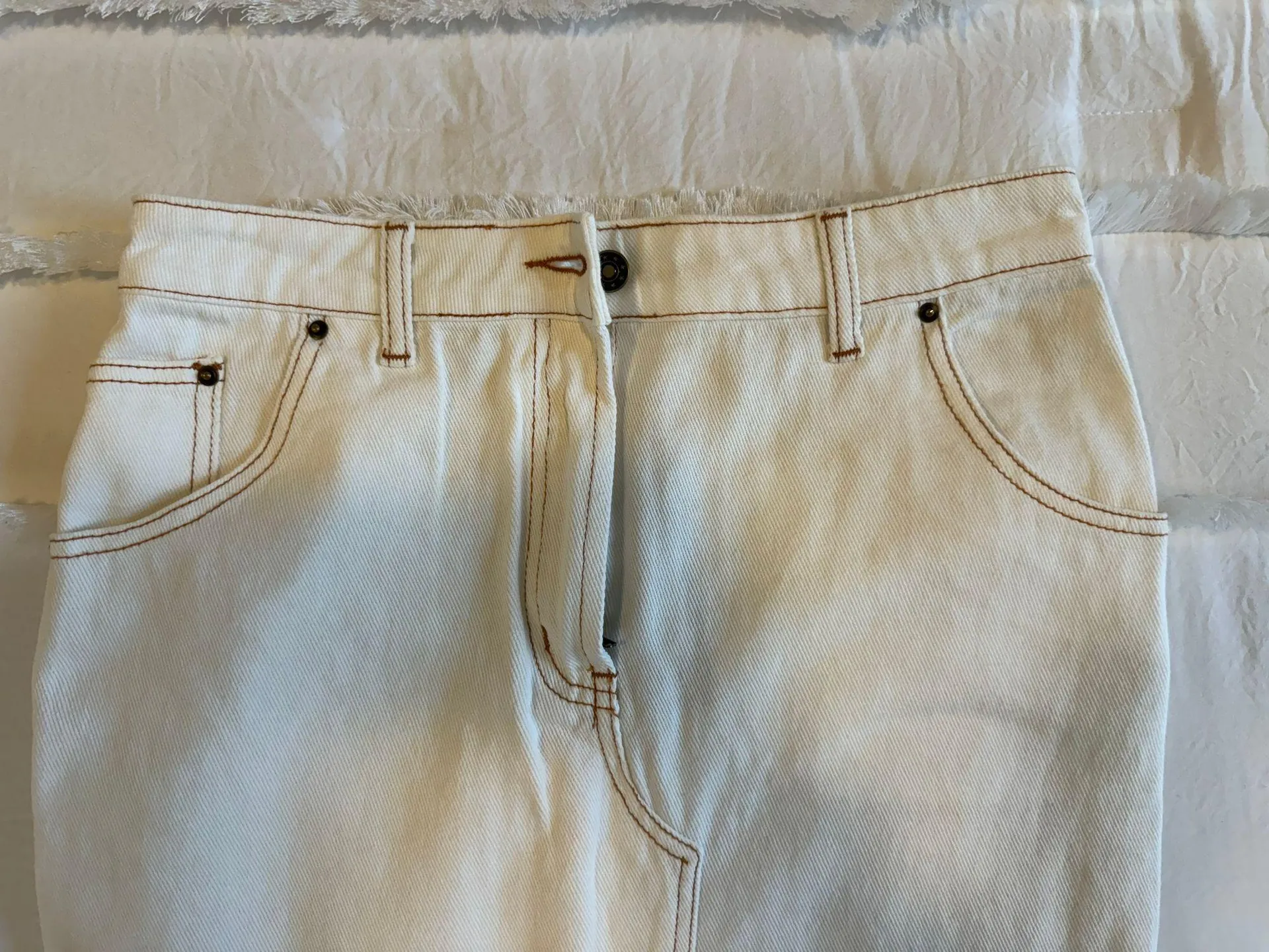 Princess Polly White denim maxi skirt  - Image 7