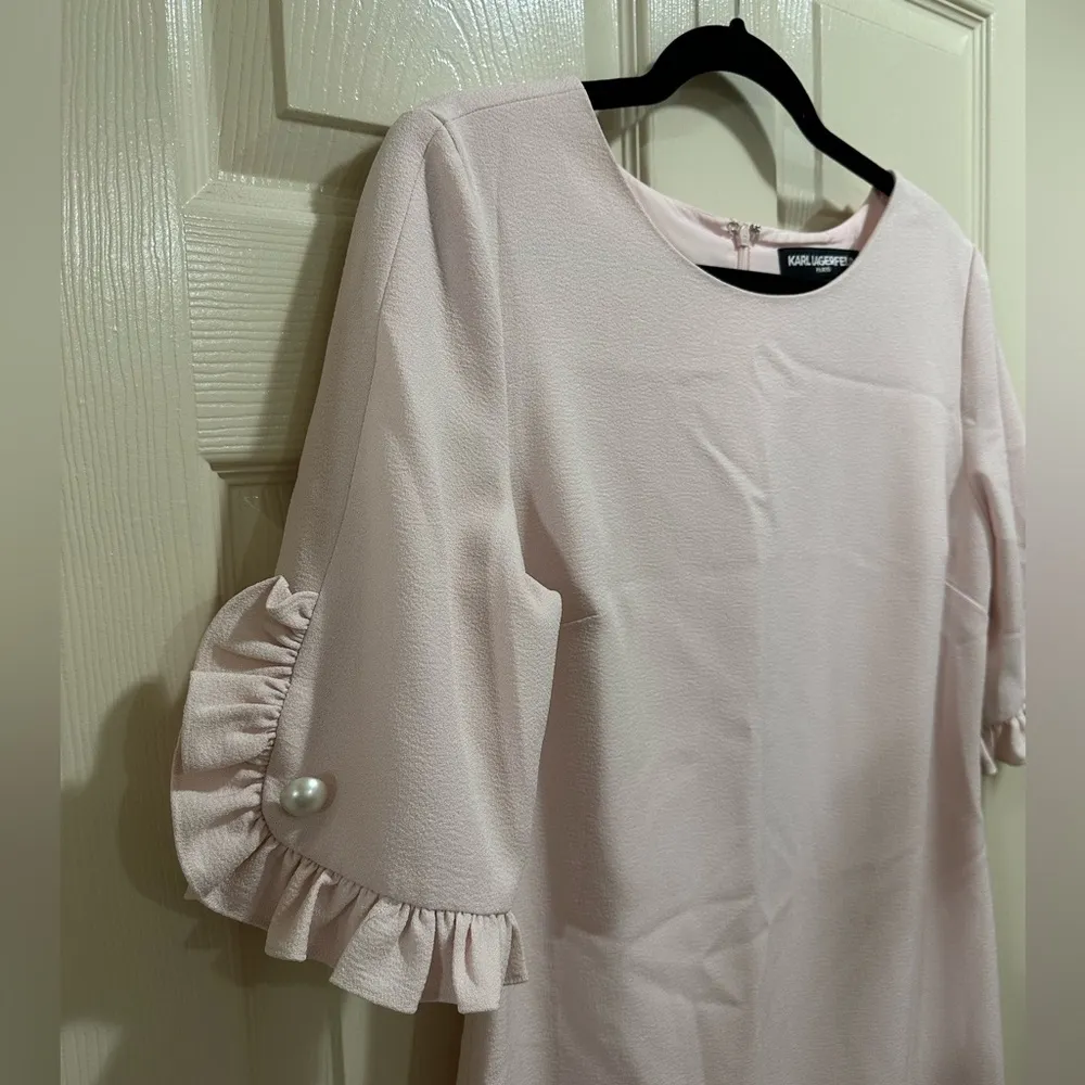 Women’s Karl Lagerfeld short sleeve dress pale pink size 10 - Image 2