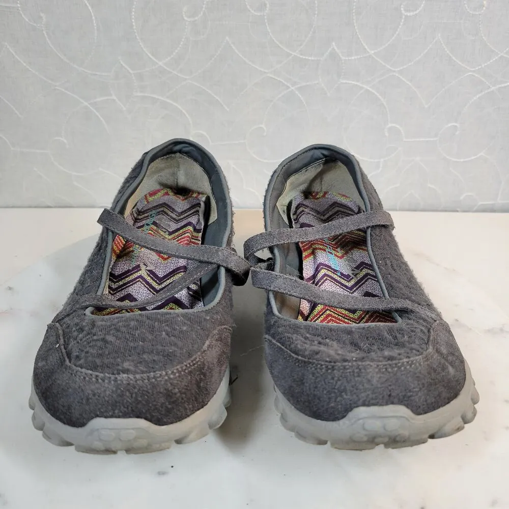 Skechers Womens Mary Jane Shoes 8 Gray Comfort Non-Slip Sneakers Memory Foam - Image 10