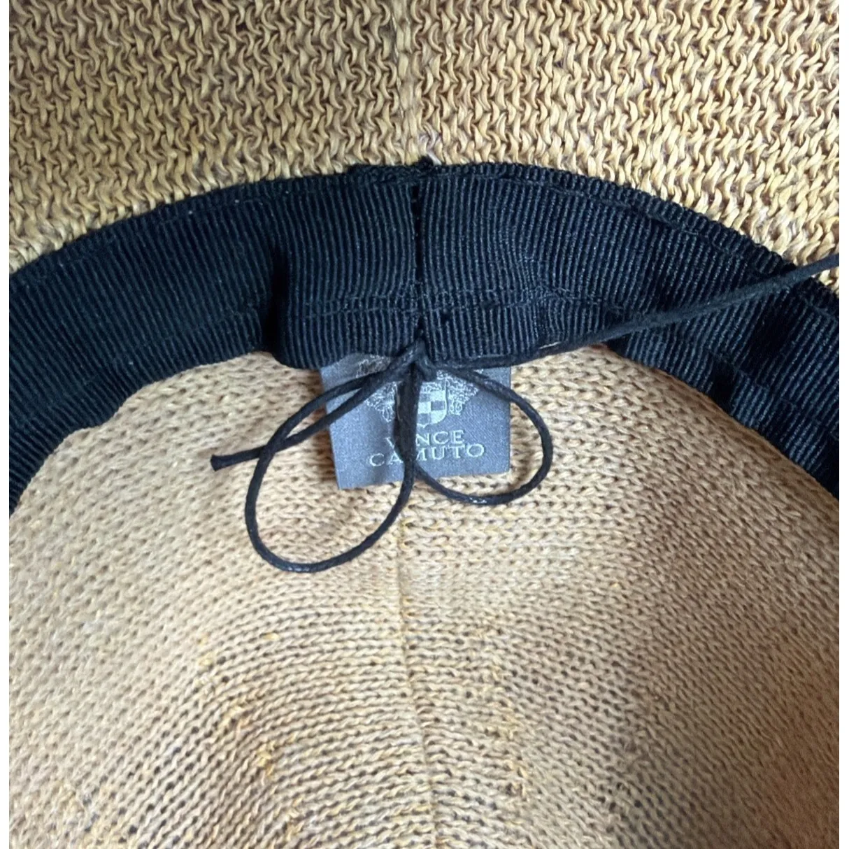 Vince Camuto Straw Fedora Hat Leopard Print Band Beach Resort Vacation Glam Chic - Image 7