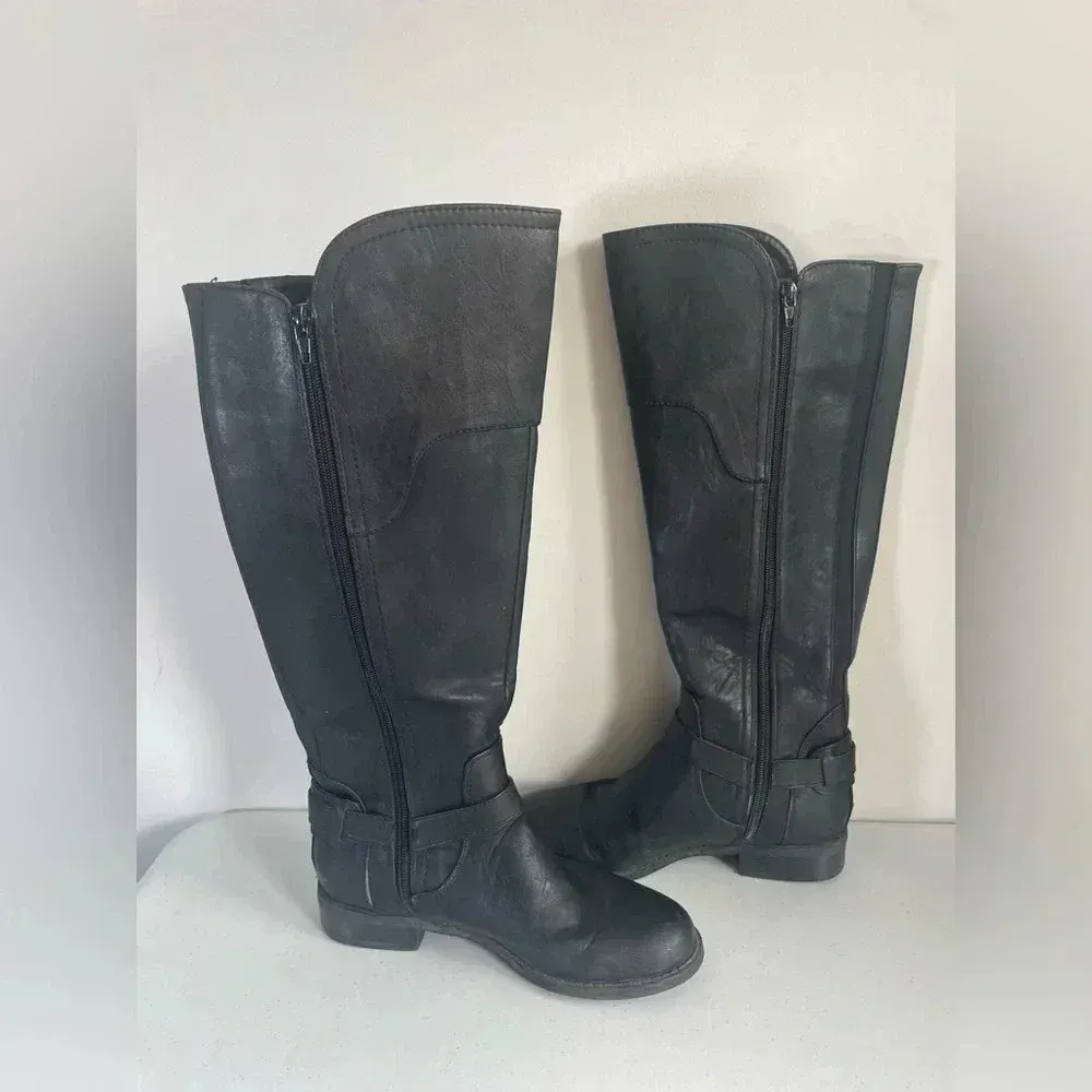 G by Guess Harson Knee High‎ Black Zipper Boot Sz 6.5M EUC! - Image 9
