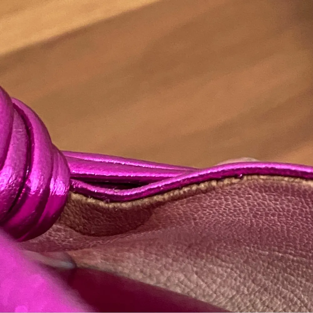 JEFFREY CAMPBELL Knaughty-3 Pink Metallic Knotted Slip On Flat Mules Sandals 7 - Image 14