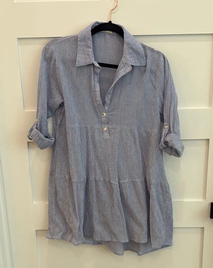 LOVE STITCH • Ocean Ave Tiered Striped Tunic - Image 4